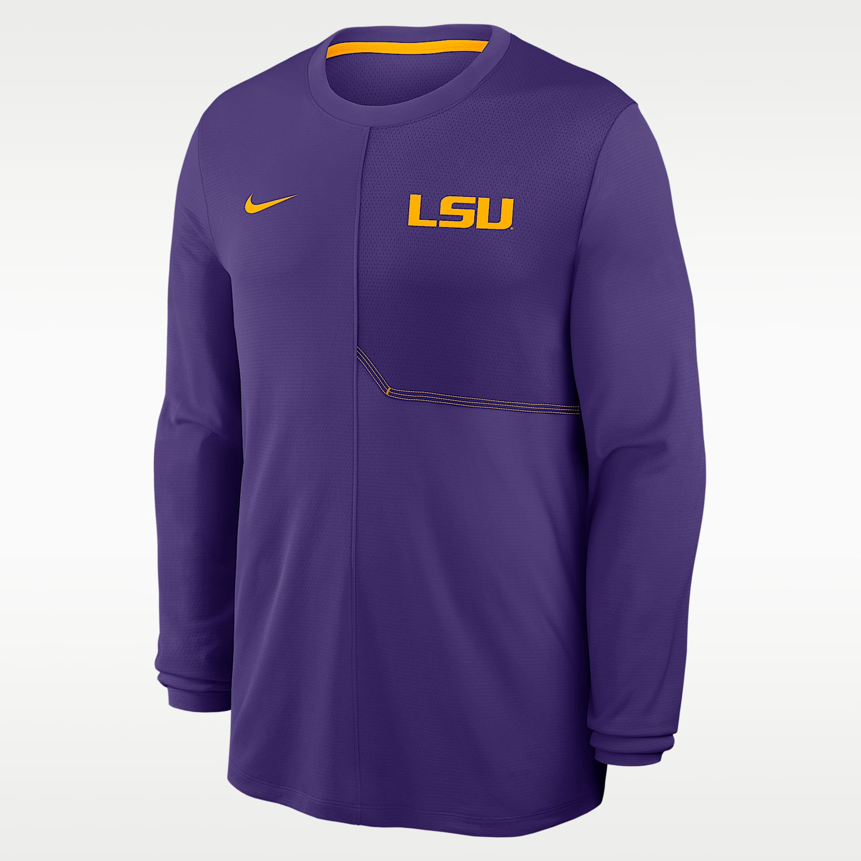 LSU Sideline Coach Men's Nike Dri-FIT College Long-Sleeve Top