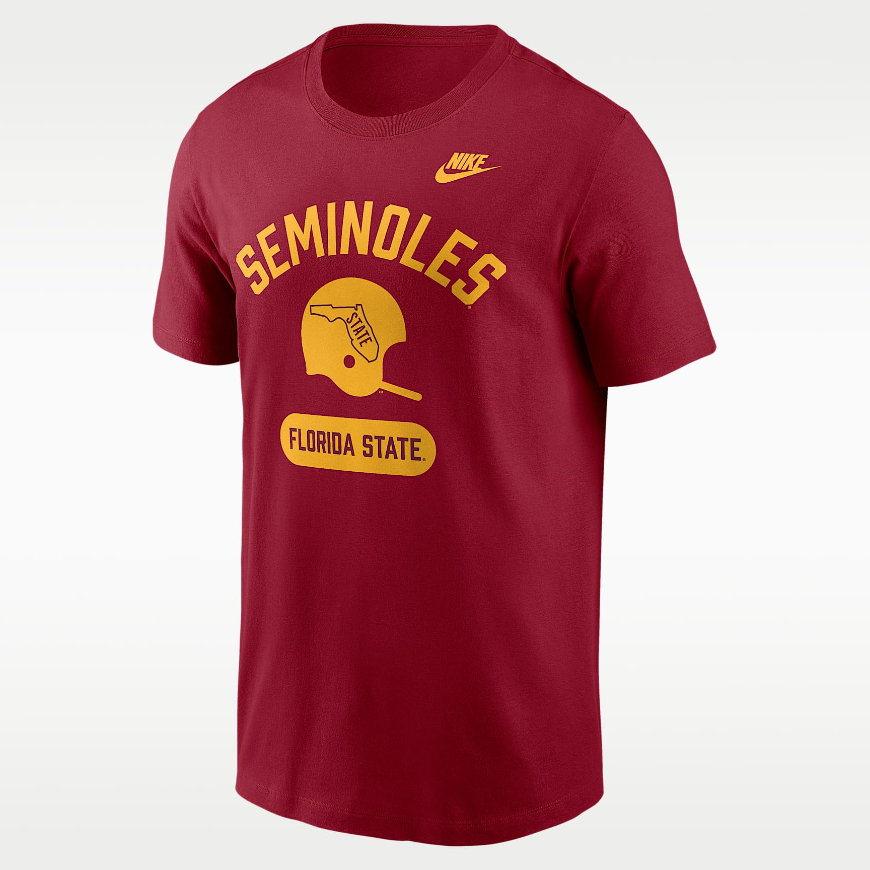 Playera universitaria Nike para hombre Florida State Legacy Arch Helmet