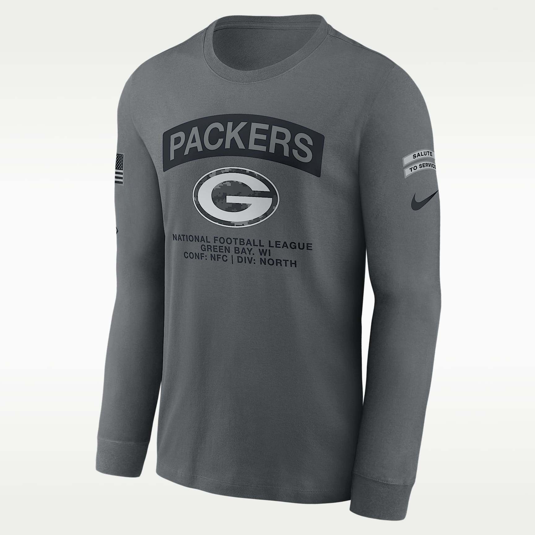 Green Bay Packers Salute to Service Men's Nike NFL Long-Sleeve T-Shirt