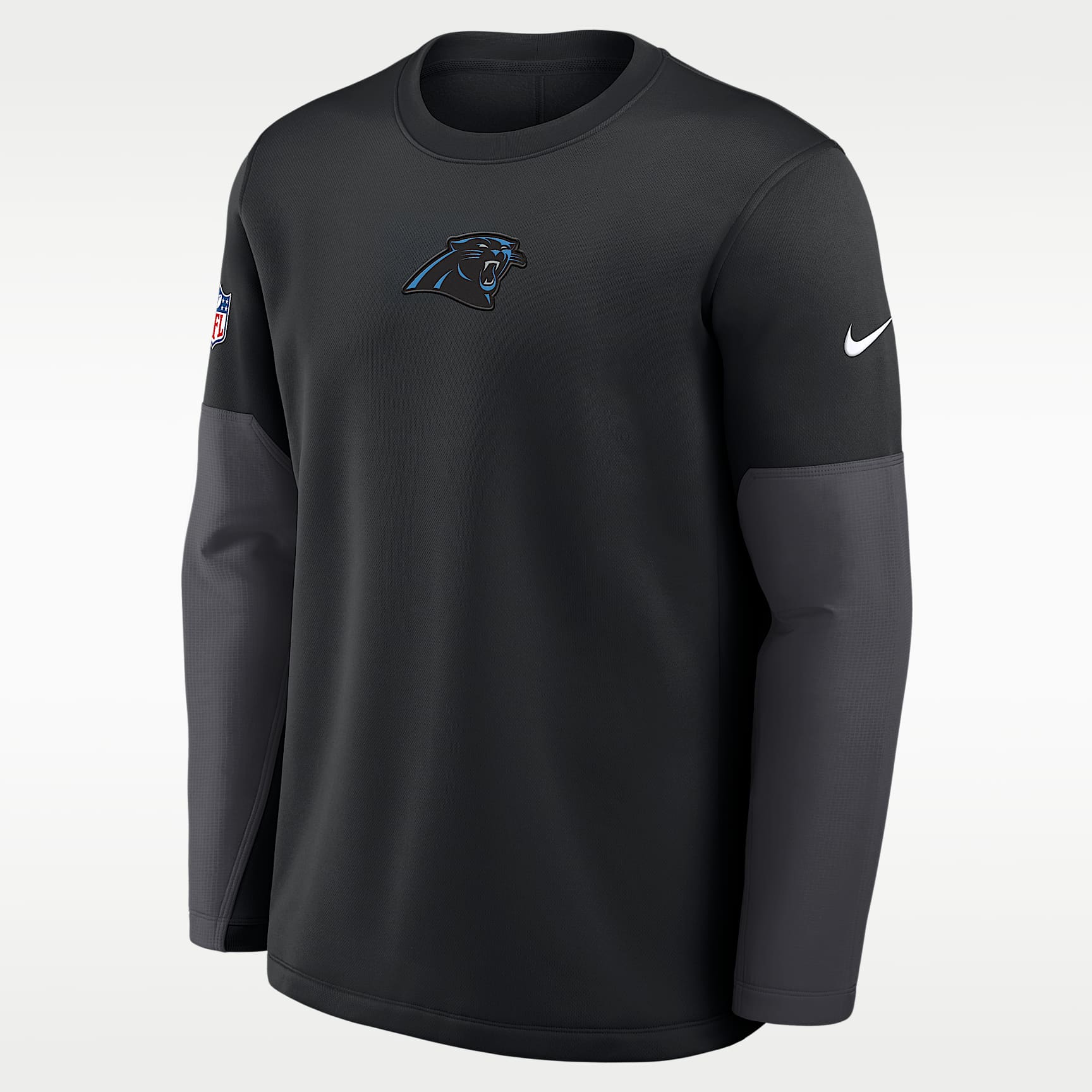 Carolina Panthers Scripted To Win Sideline Coach Men's Nike Therma-FIT NFL Long-Sleeve T-Shirt