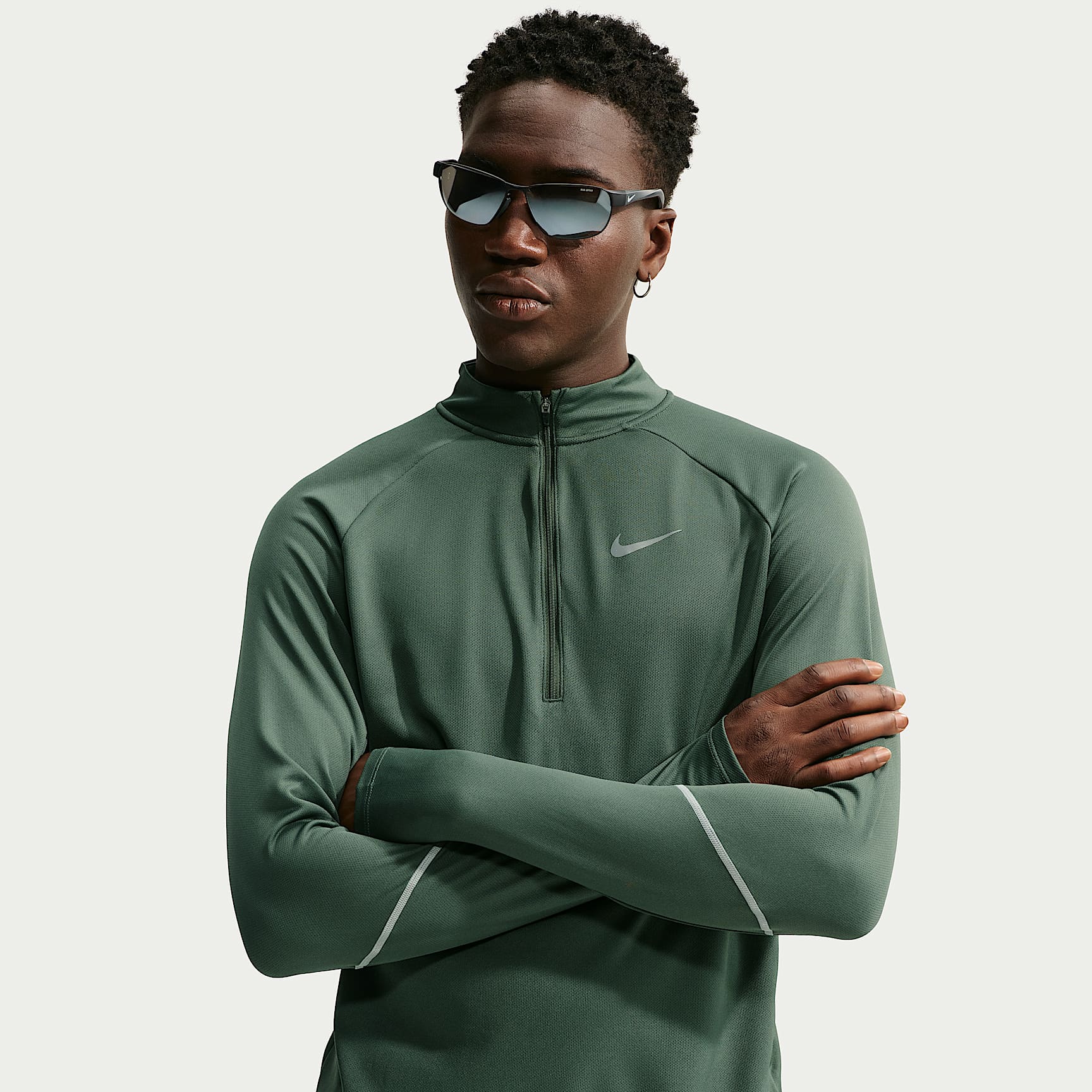 Pánské běžecké tričko Nike Miler Dri-FIT s polovičním zipem