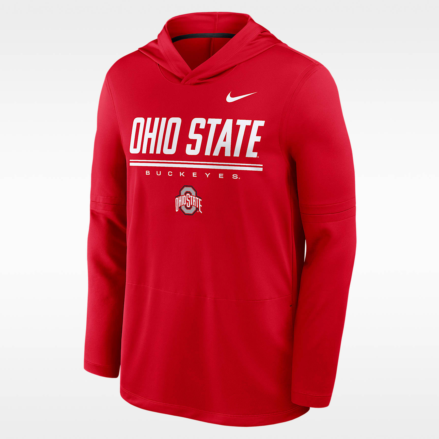Ohio State Sideline Men's Nike Dri-FIT College Long-Sleeve Hooded Top