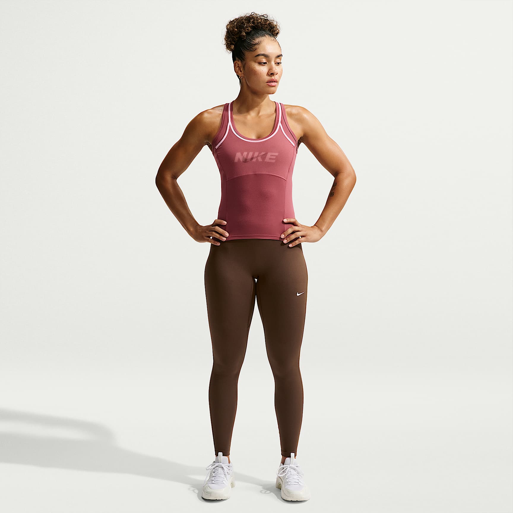 Nike One Seamless Front leggings i full lengde med høyt liv til dame