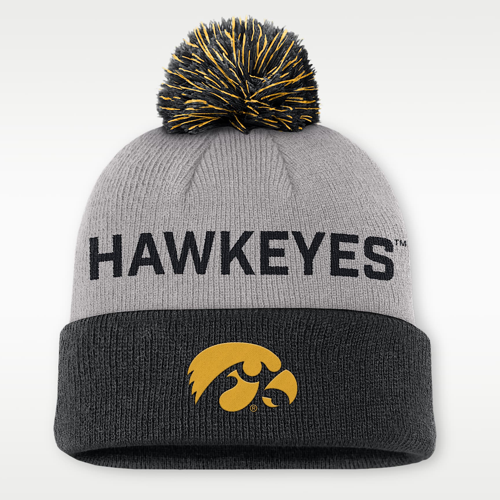 Iowa Primetime Peak Men's Nike College Cuffed Pom Beanie