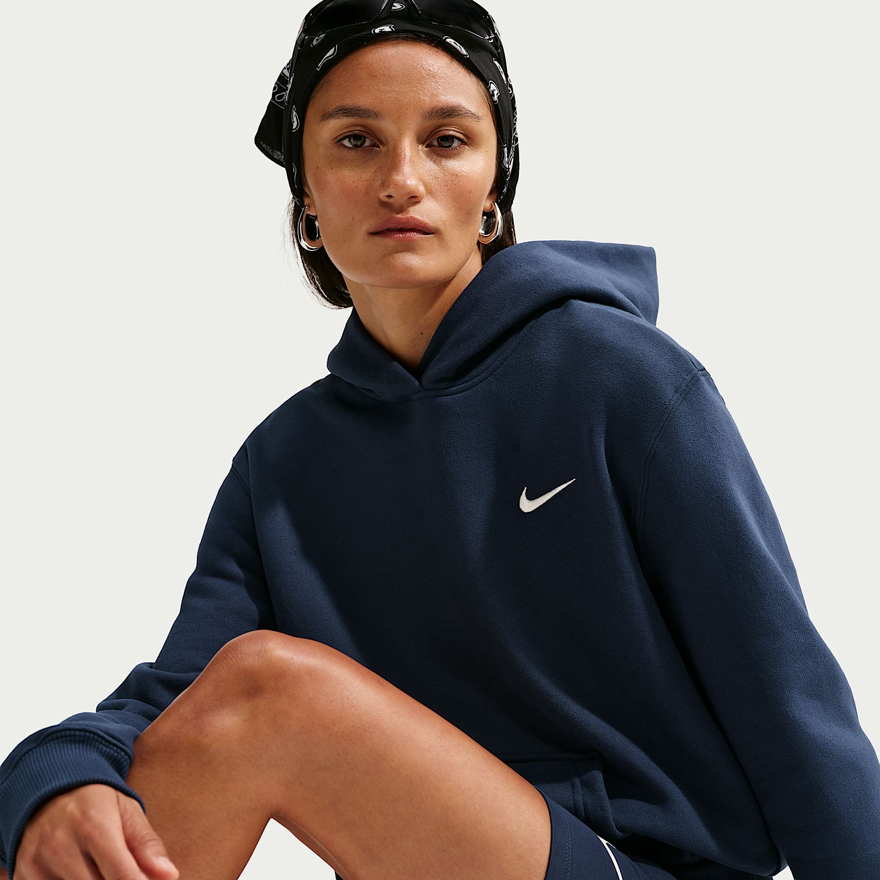 Sudadera con gorro sin cierre para mujer Nike Studio Fleece Medium Weight