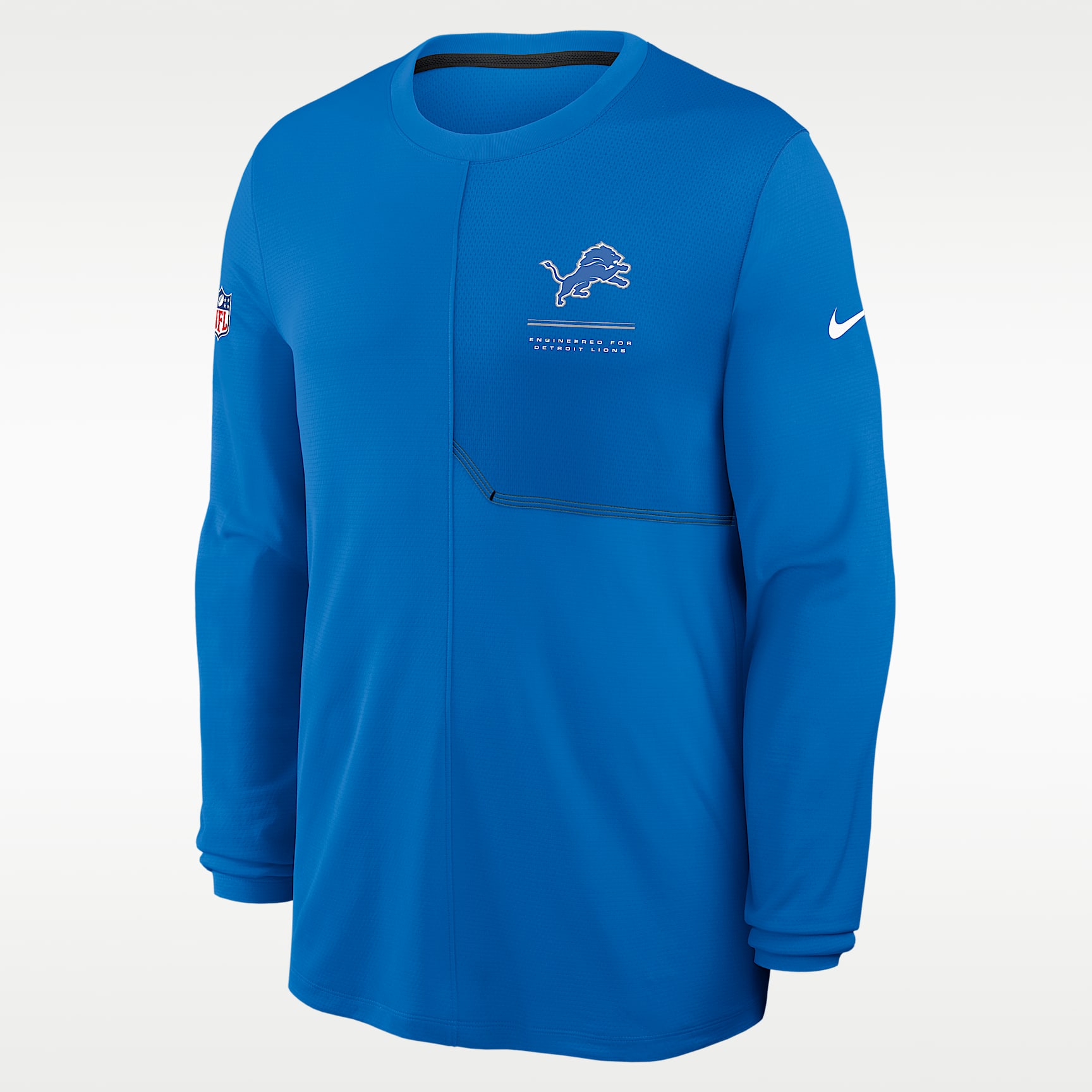 Detroit Lions Sideline Coach Men's Nike Dri-FIT NFL Long-Sleeve Top