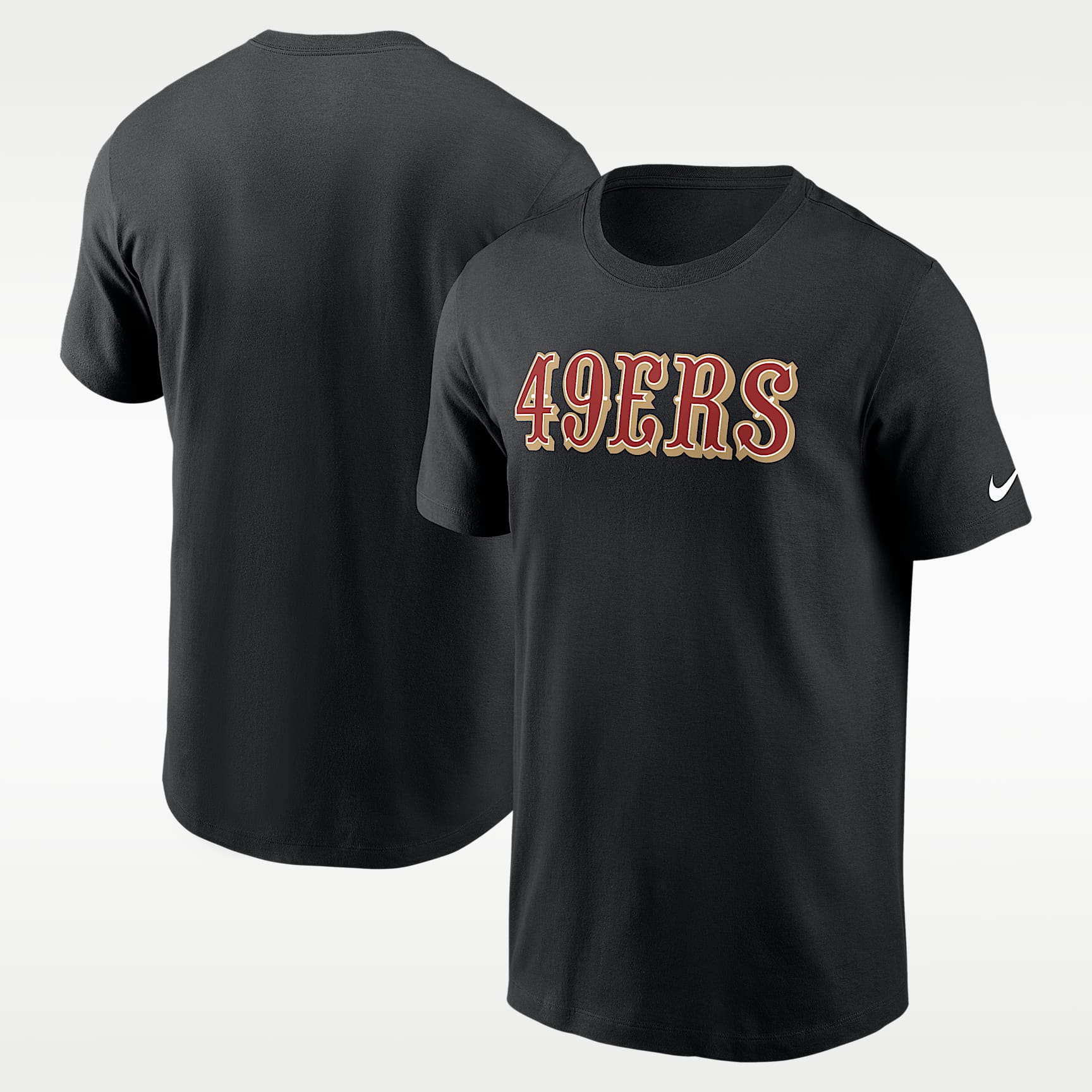 Playera imprescindible Nike de la NFL marca denominativa para hombre 49Ers
