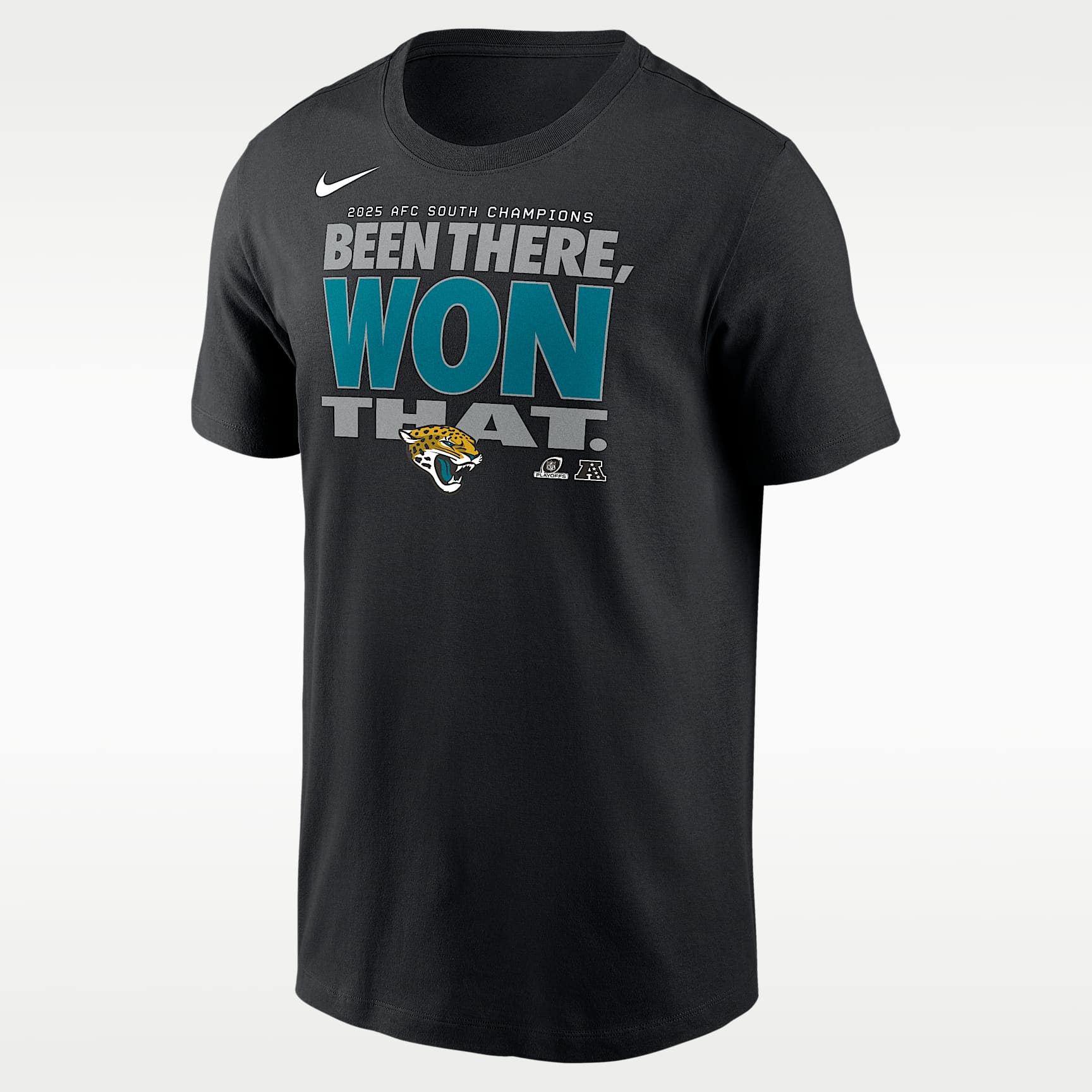 Jacksonville Jaguars 2025 AFC South Champions Trophy Collection Men's Nike NFL T-Shirt