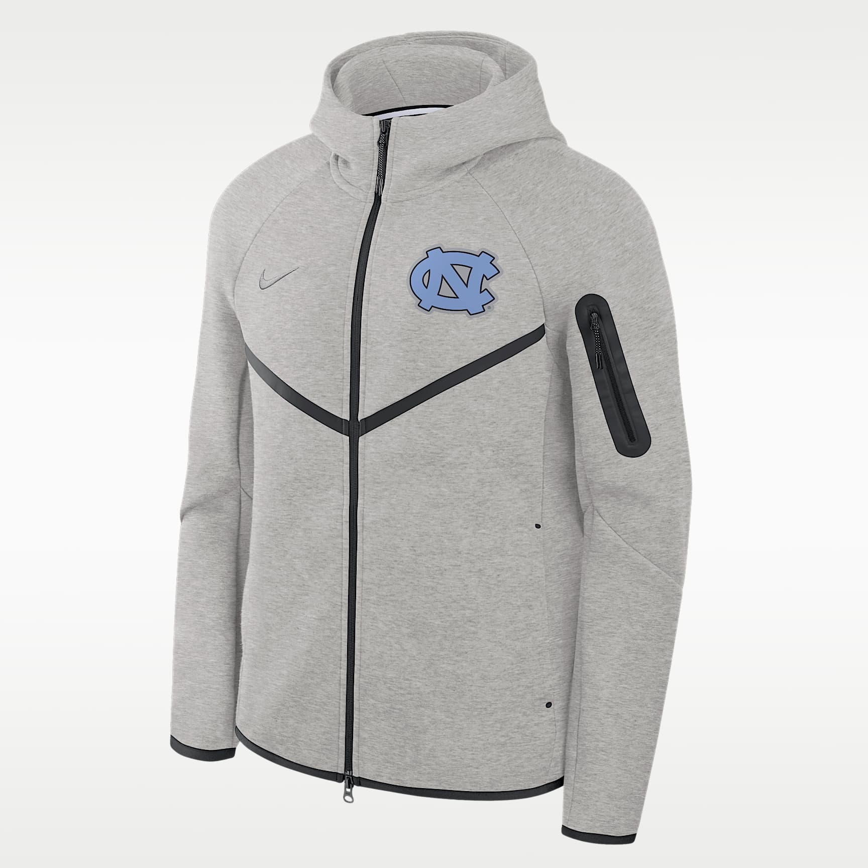 Chamarra universitaria marca Jordan con gorro de cierre completo para hombre North Carolina Tech Fleece Windrunner