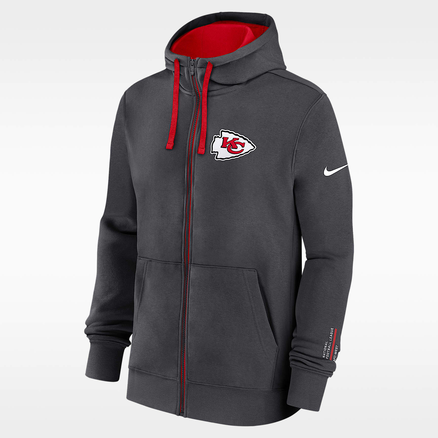 Kansas City Chiefs Playbook Page Club Men's Nike NFL Full-Zip Hoodie