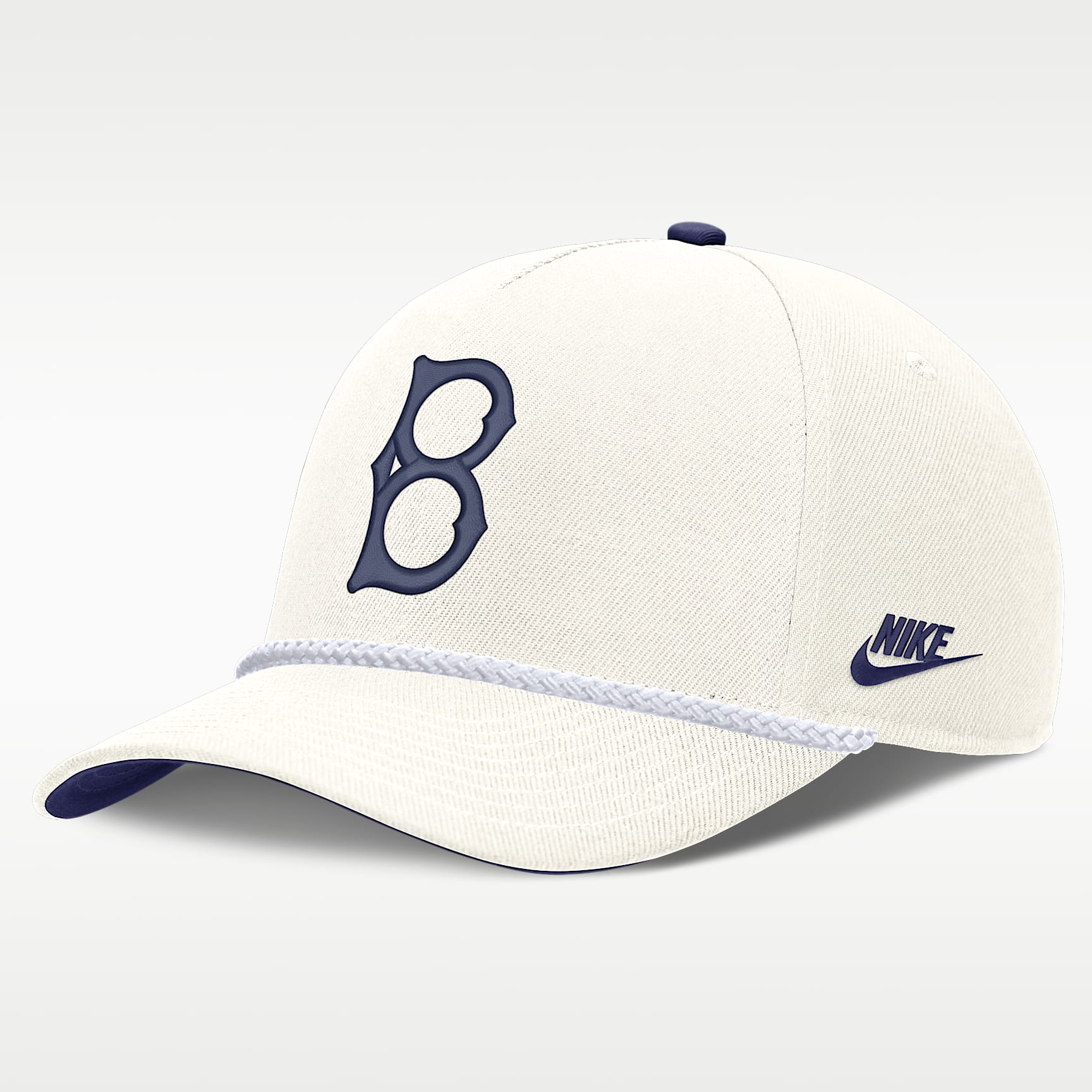 Gorra Nike de la MLB ajustable para hombre Brooklyn Dodgers Cooperstown Rise