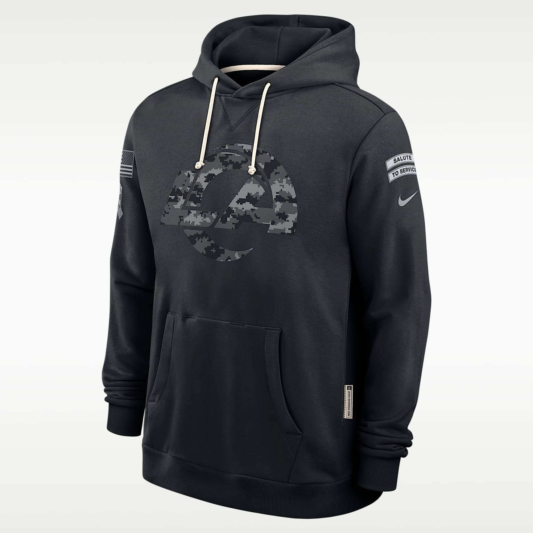 Sudadera con gorro sin cierre Nike Dri-FIT de la NFL para hombre Los Angeles Rams Salute to Service Sideline