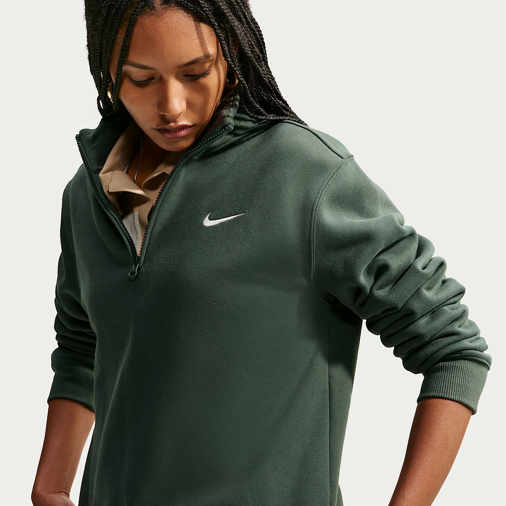 Nike Studio Fleece Medium Weight Women's 1/4-Zip Top