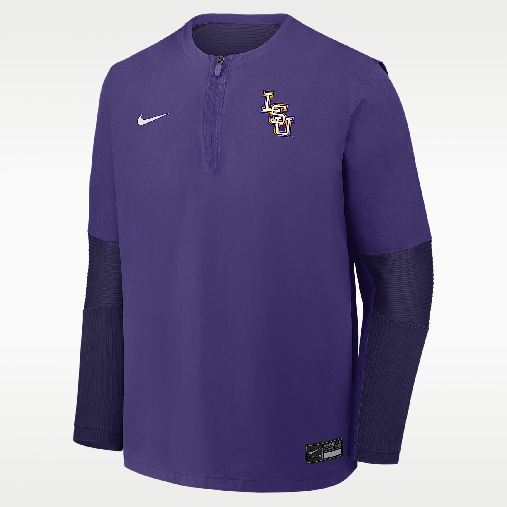 LSU Dugout Men's Nike Dri-FIT College 1/4-Zip Long-Sleeve Windshirt