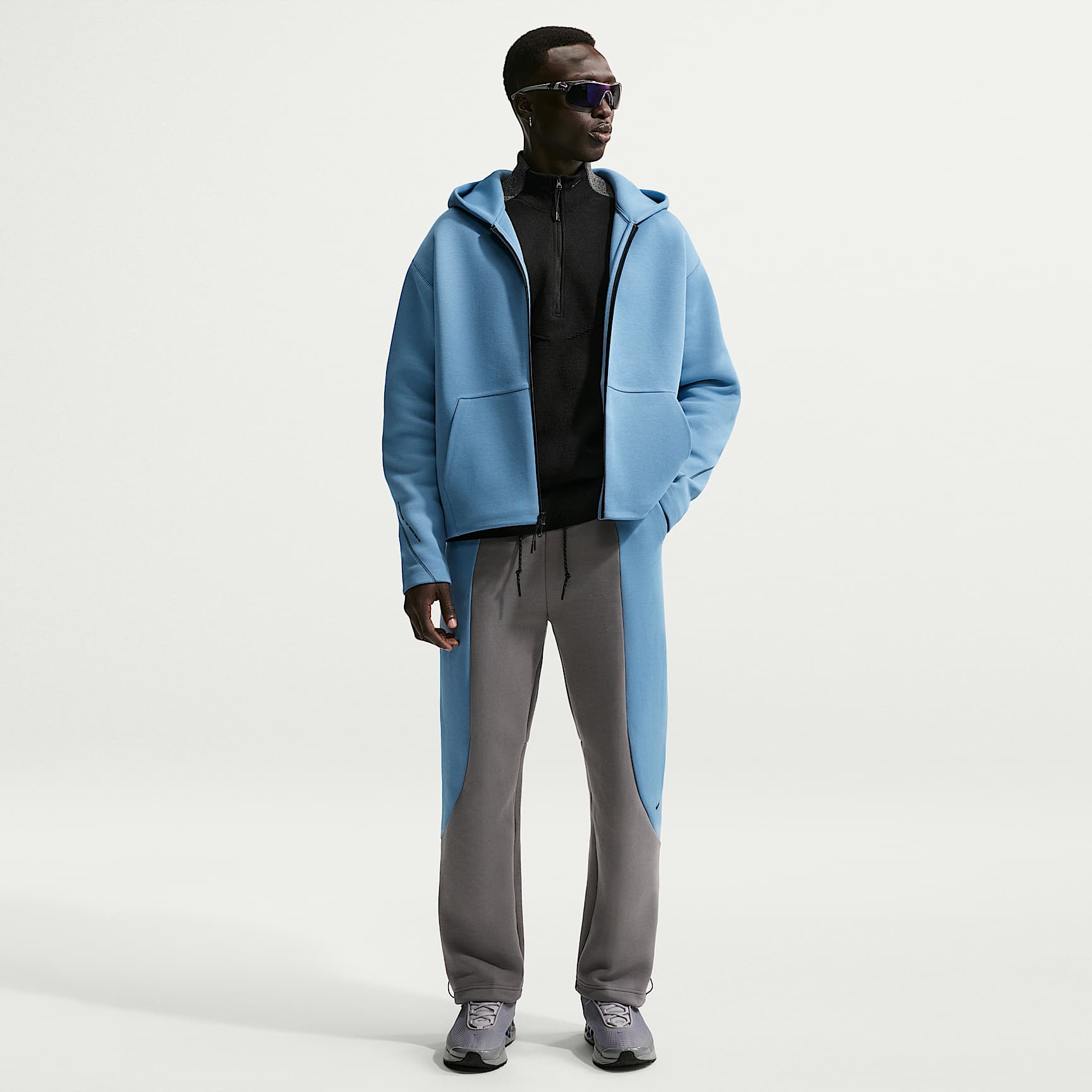 Nike Tech Fleece-Hose mit offenem Saum und Farbblock-Design (Herren)