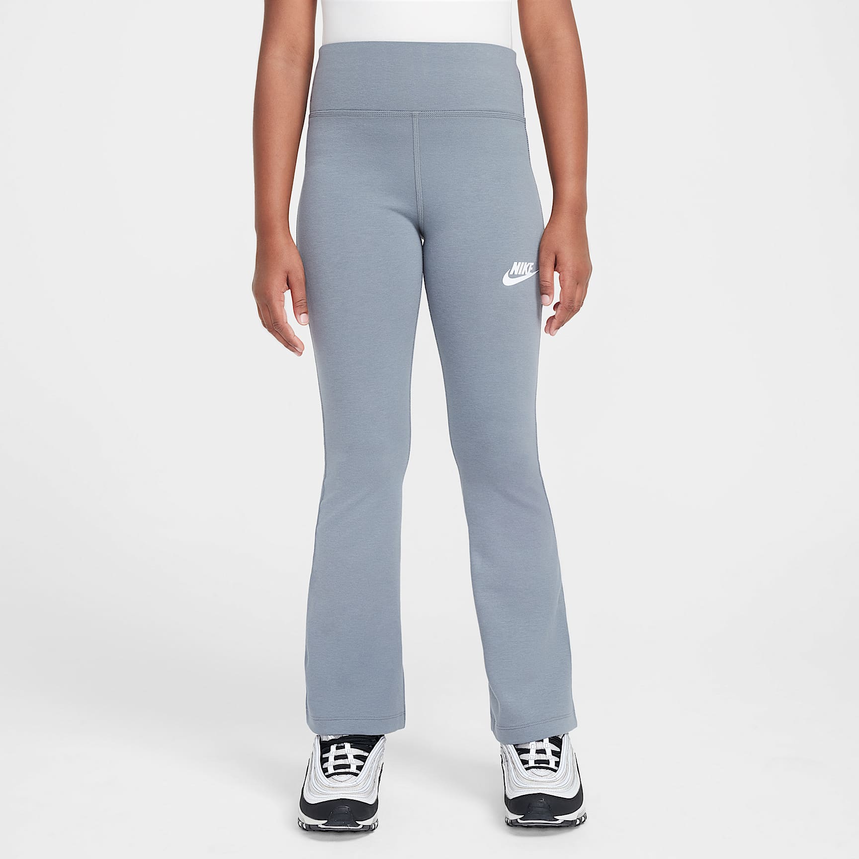Leggings de tiro alto acampanados para niña Nike Sportswear Classic