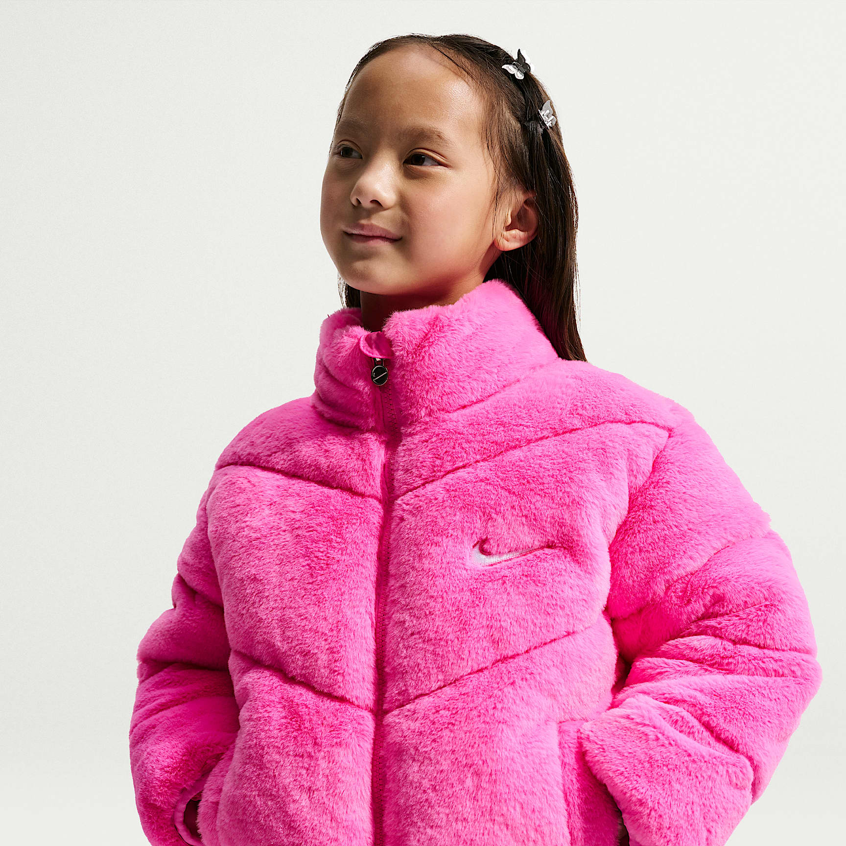 Nike Younger Kids' Quilted Faux-Fur Jacket