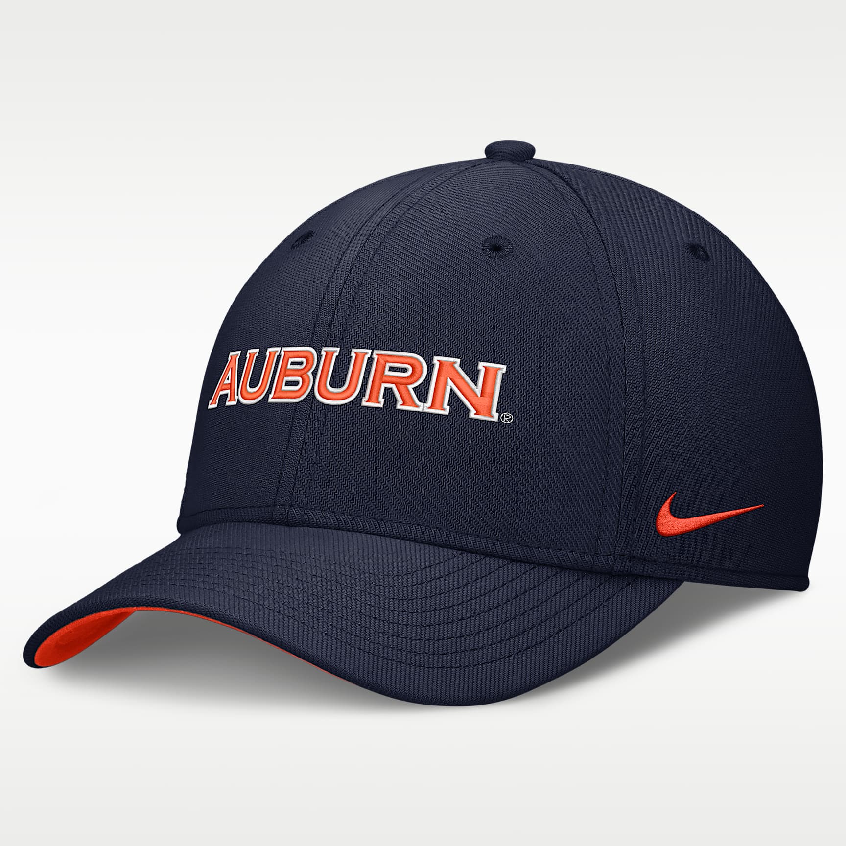 Gorra universitaria Nike Dri-FIT para hombre Auburn Classic Swooshflex