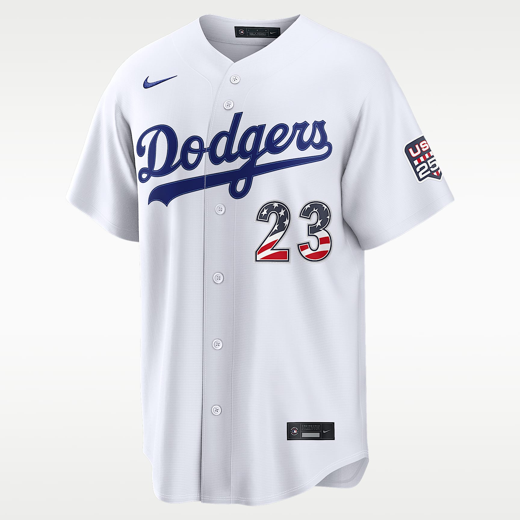 Kyle Tucker Los Angeles Dodgers USA 250 Men's Nike MLB Stadium Jersey