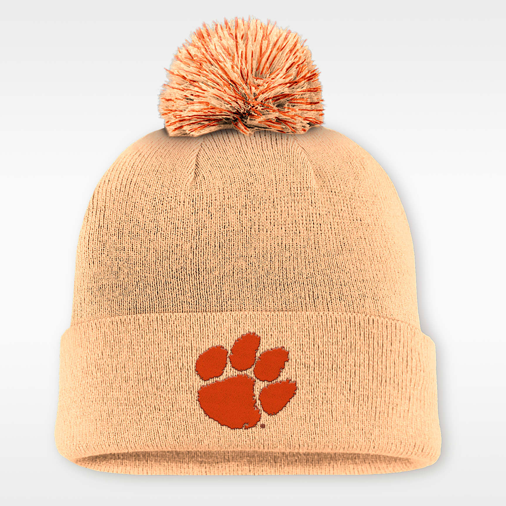 Gorro con dobladillo y pompón universitario Nike para hombre Clemson Primetime Campus Toned