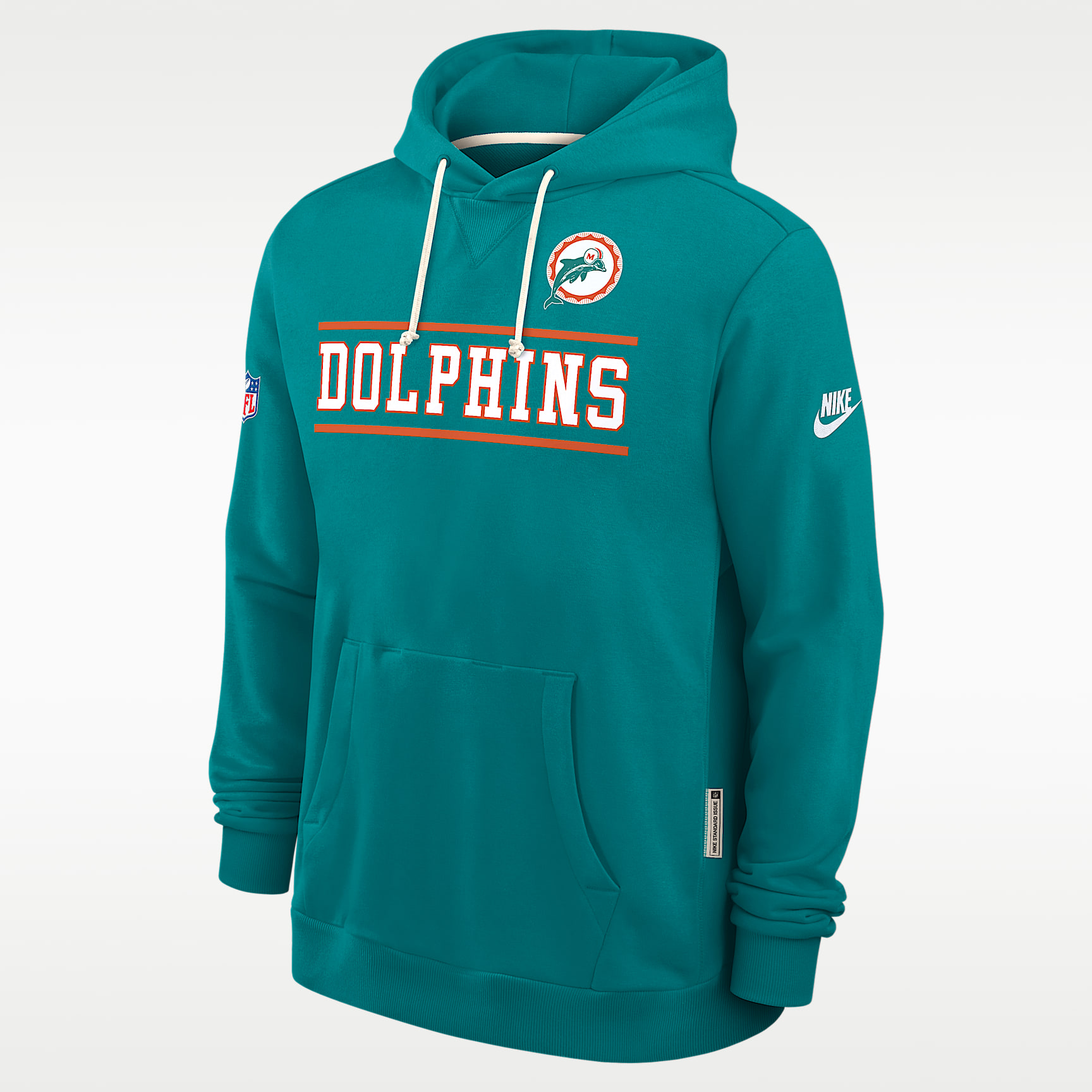 Sudadera con gorro sin cierre Nike Dri-FIT de la NFL para hombre Miami Dolphins Alt Standard Issue