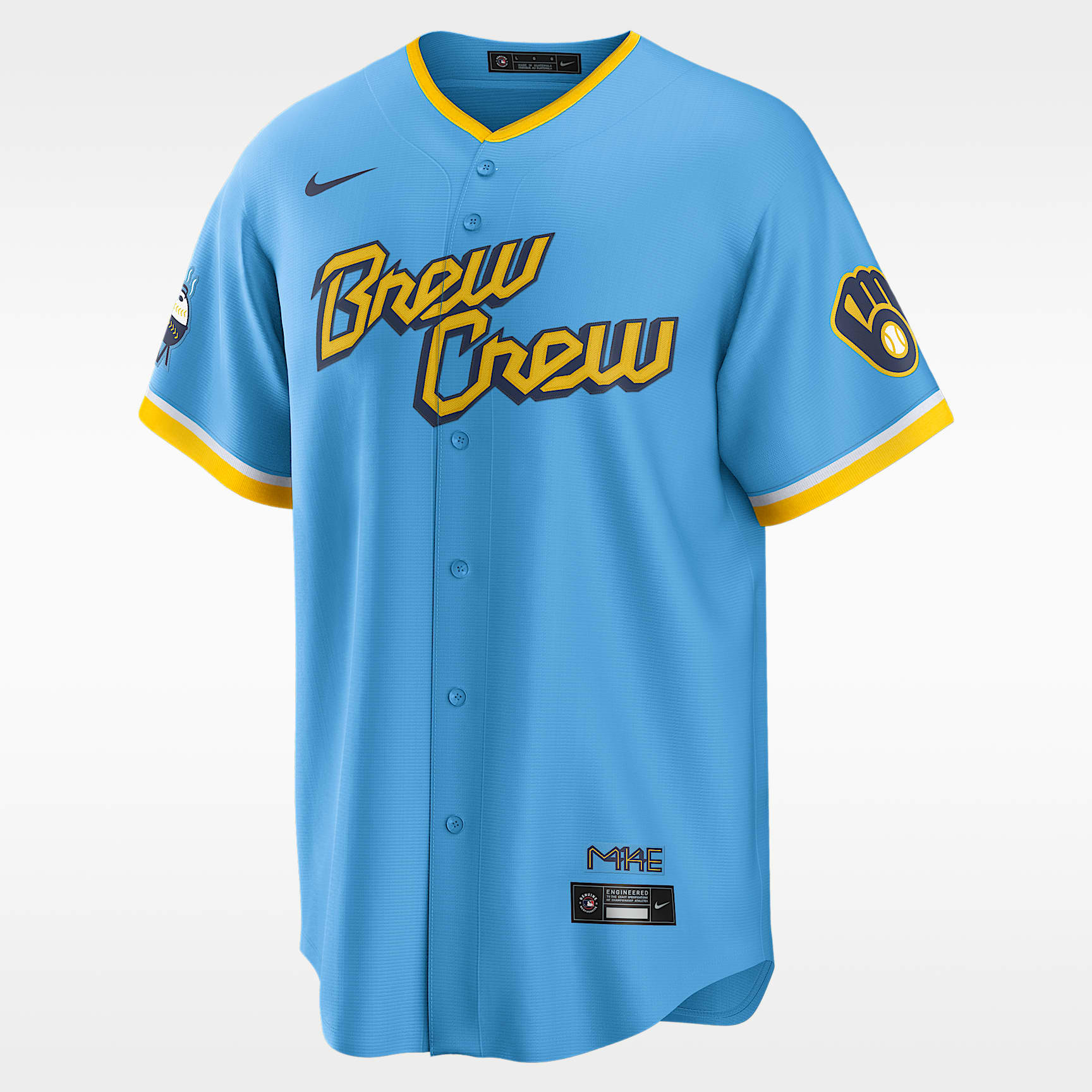 Jersey de béisbol Replica para hombre MLB Milwaukee Brewers City Connect (Christian Yelich)