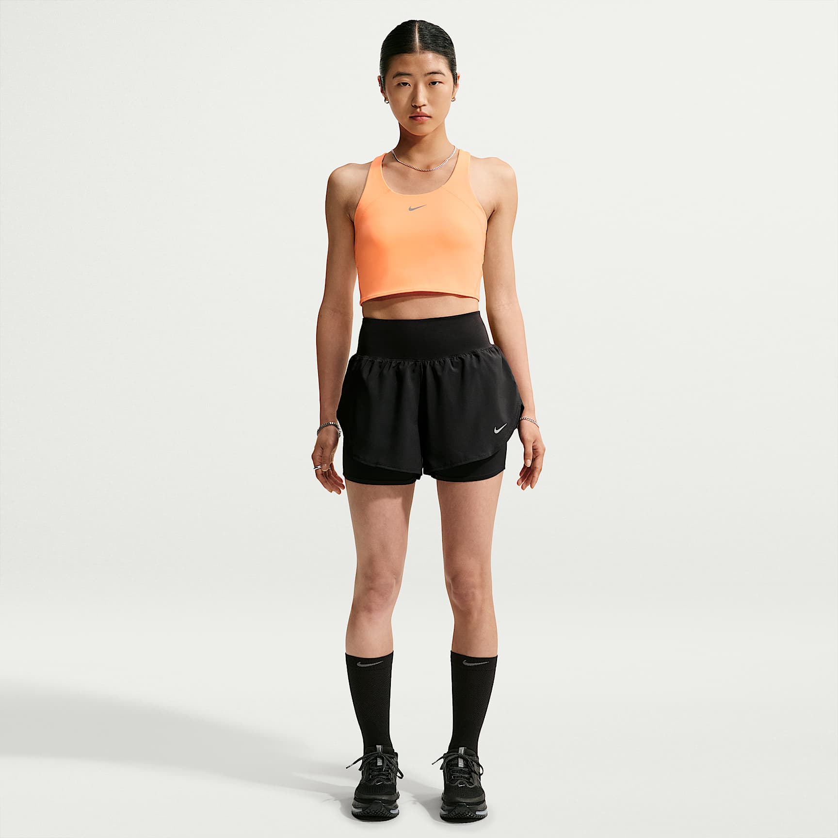 Nike Flow Women's Dri-FIT High-Waisted 2-in-1 Running Shorts