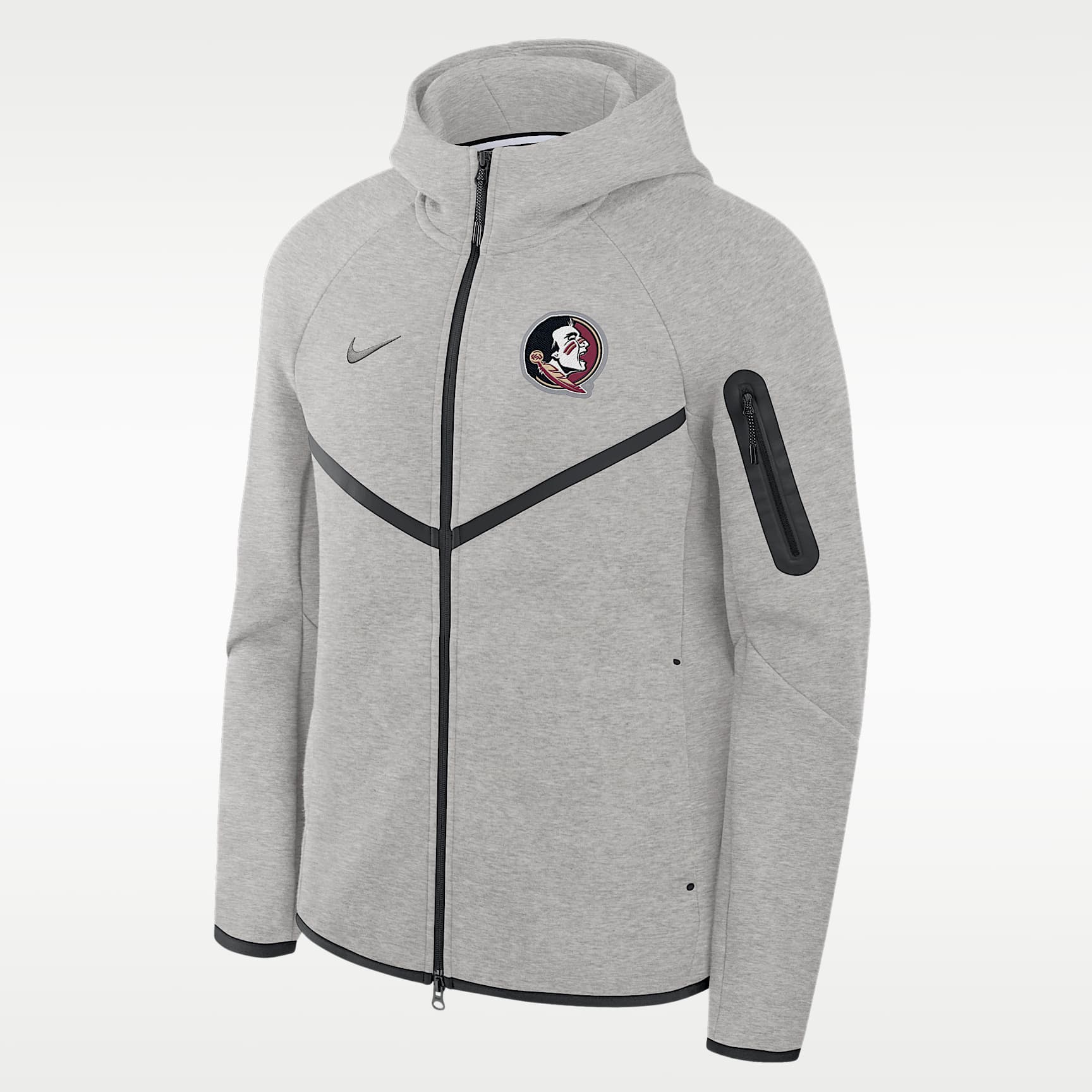 Chamarra universitaria Nike con gorro de cierre completo para hombre Florida State Tech Fleece Windrunner