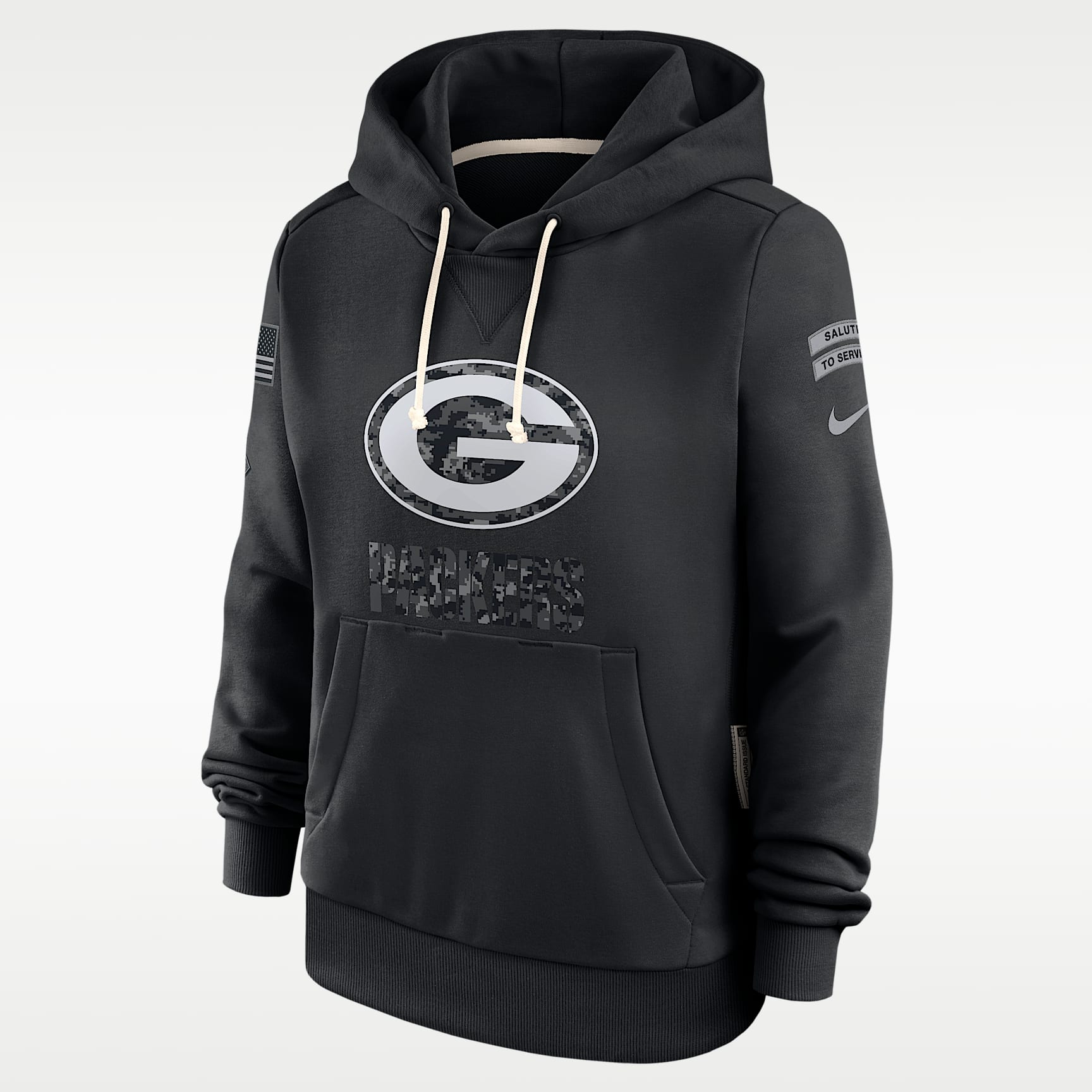 Green Bay Packers Salute to Service Sideline Women's Nike Dri-FIT NFL Pullover Hoodie