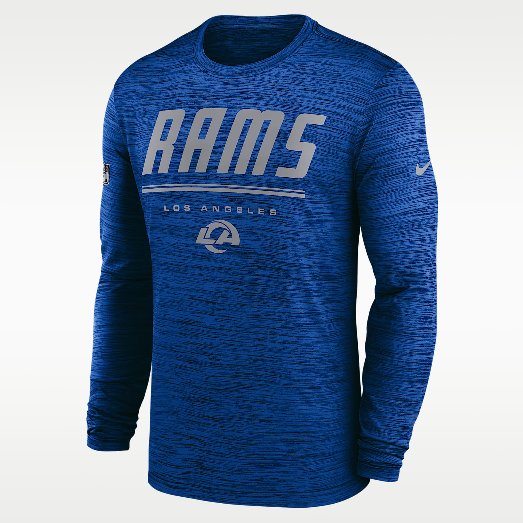 Los Angeles Rams Sideline Team Issue Velocity Men's Nike Dri-FIT NFL Long-Sleeve T-Shirt