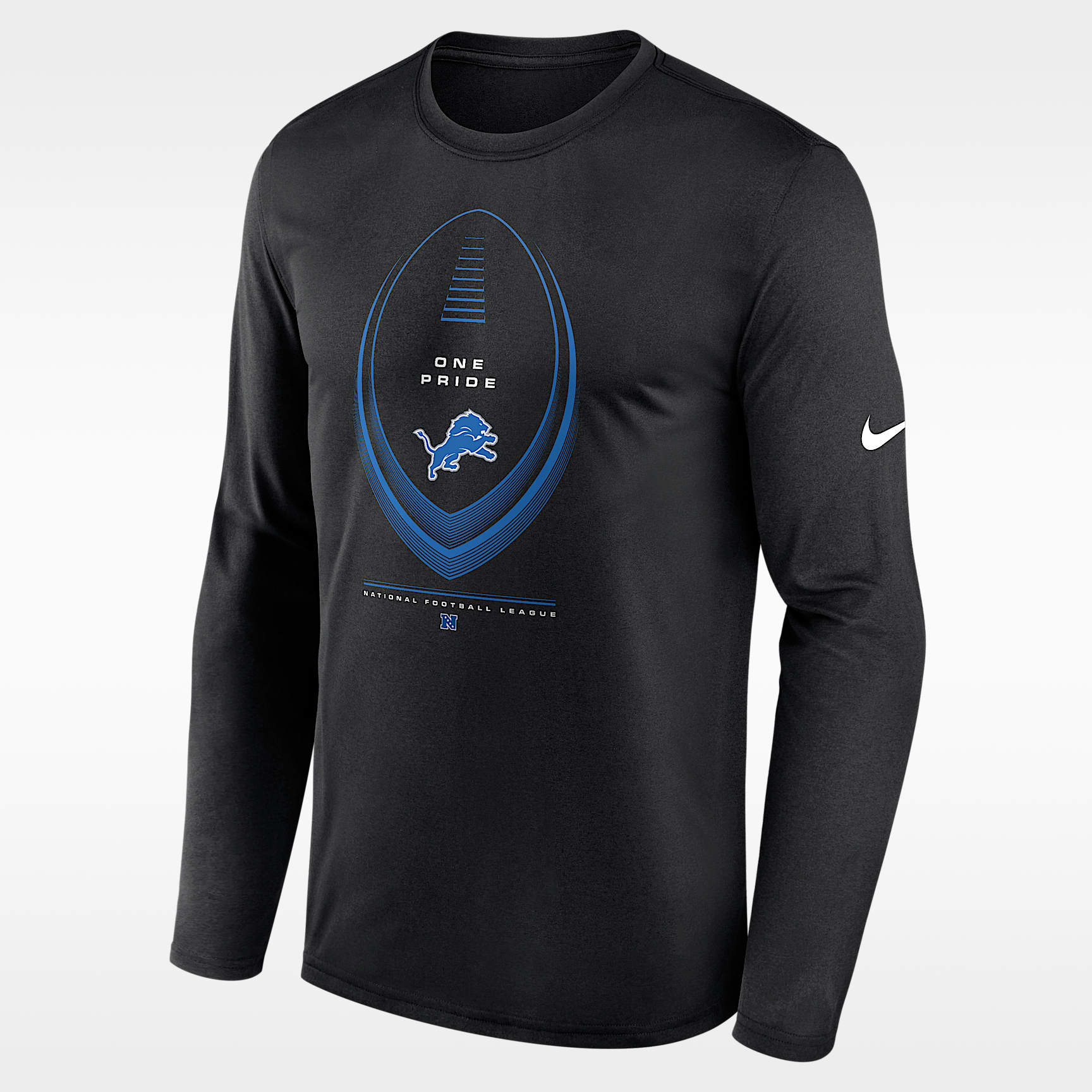 Playera de manga larga Nike Dri-FIT de la NFL para hombre Detroit Lions Legend Icon