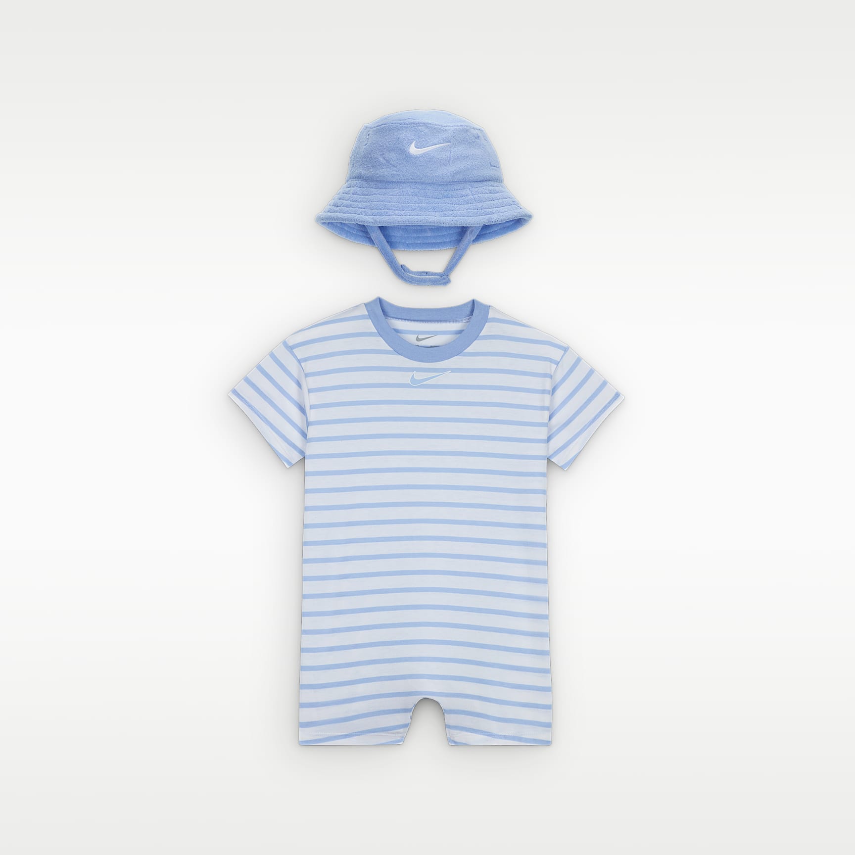 Nike Baby Short Sleeve Romper with Bucket Hat