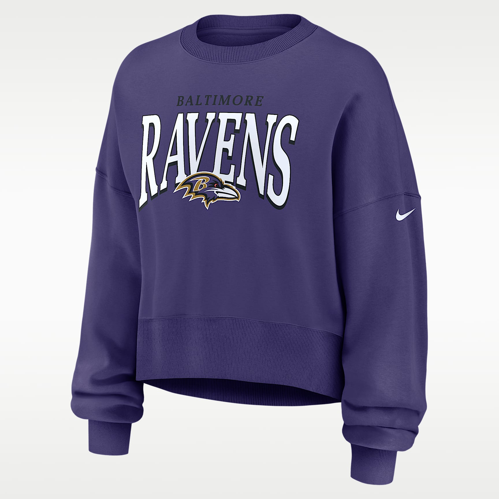 Baltimore Ravens Rewind Phoenix Women's Nike NFL Oversized Pullover Crew