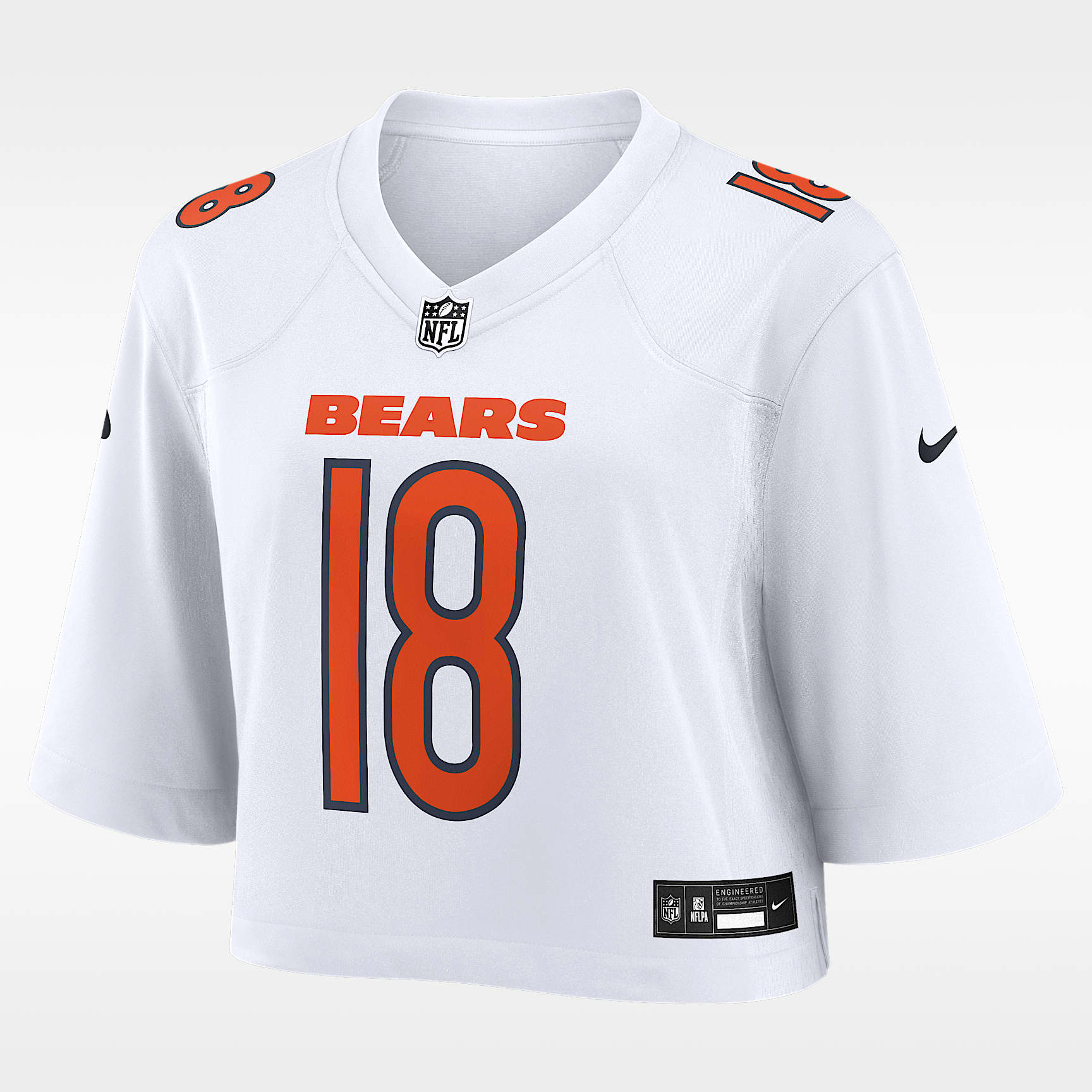 Caleb Williams Chicago Bears Women's Nike NFL Cropped Tundra Game Jersey