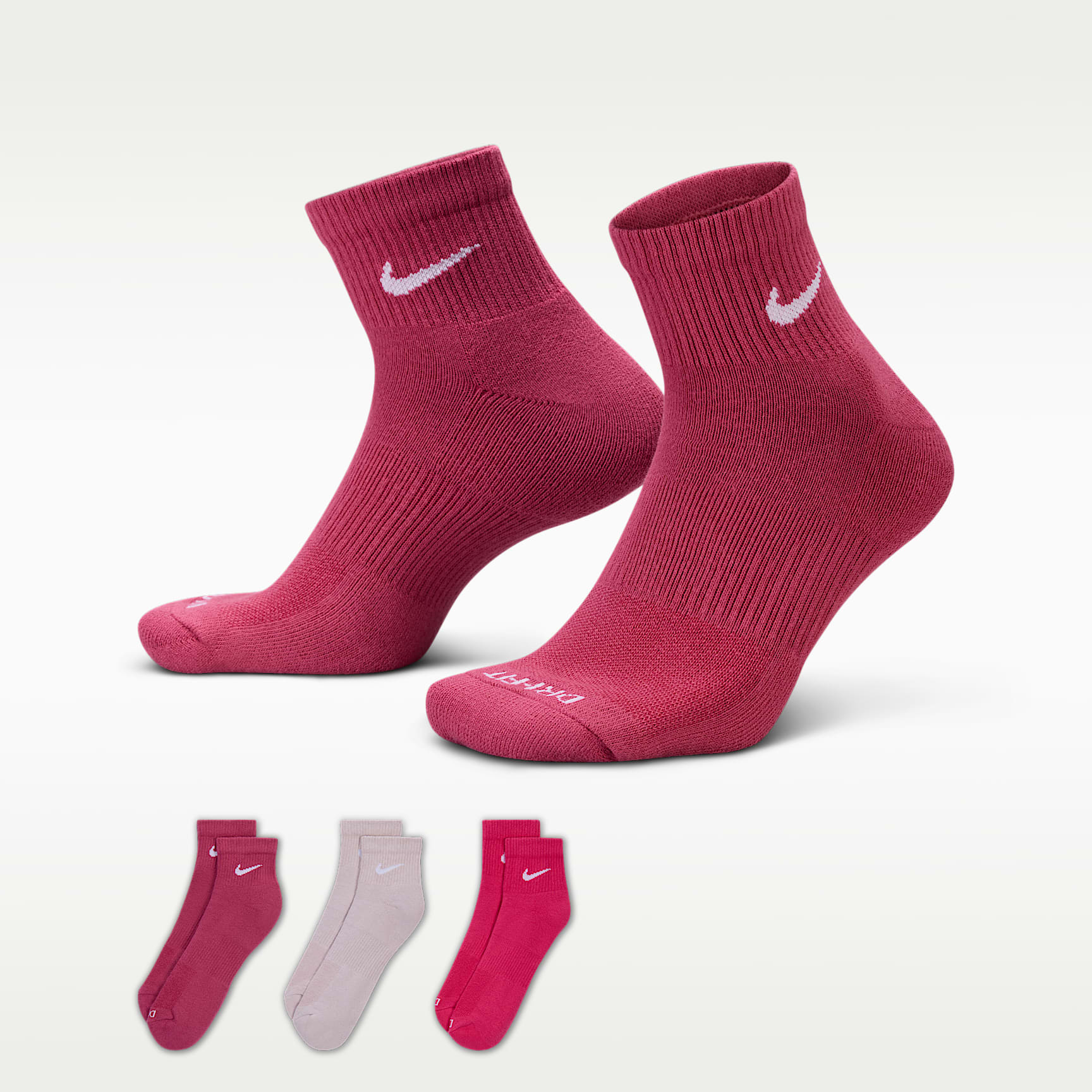 Nike Everyday Plus Cushioned Training Ankle Socks (3 Pairs)