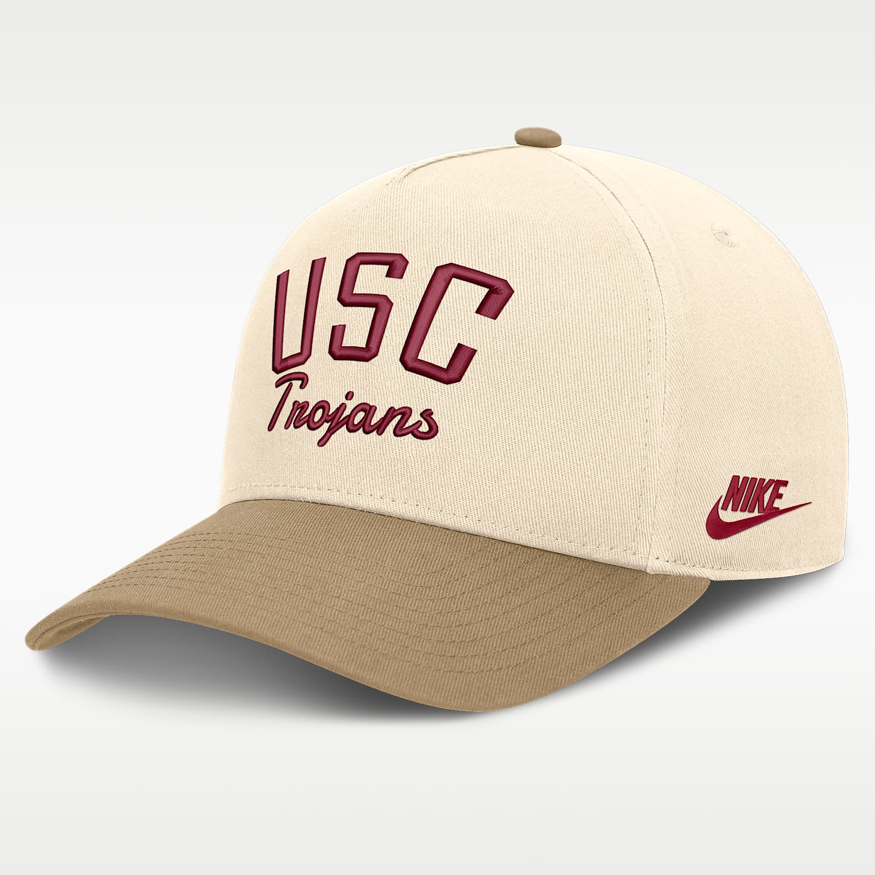 Gorra universitaria Nike ajustable y con estructura A-Frame para hombre USC Legacy Rise