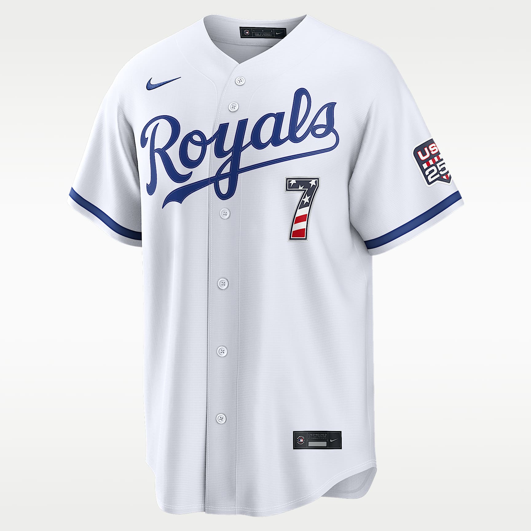 Bobby Witt Jr. Kansas City Royals USA 250 Men's Nike MLB Stadium Jersey