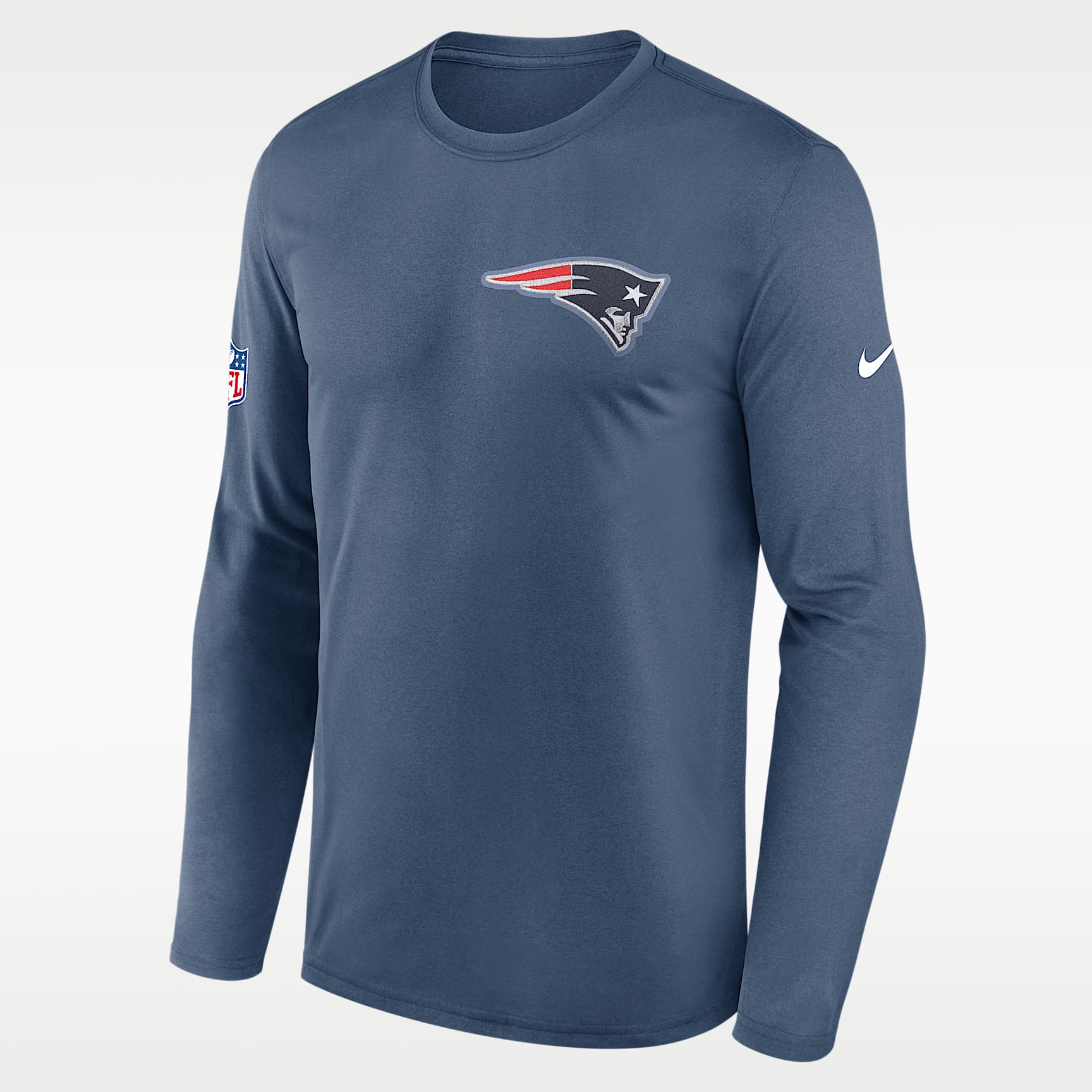 New England Patriots Rivalries Collection Sideline Legend Small Logo Men's Nike Dri-FIT NFL Long-Sleeve T-Shirt