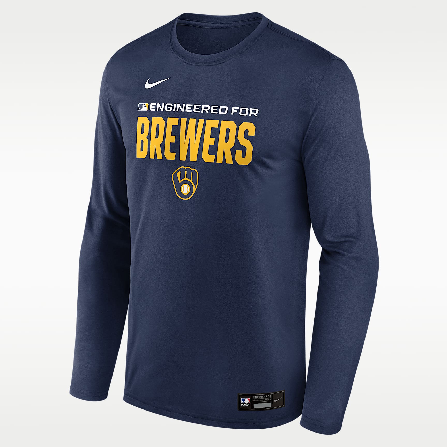 Milwaukee Brewers Authentic Collection Team Issue Men's Nike Dri-FIT MLB Long-Sleeve T-Shirt