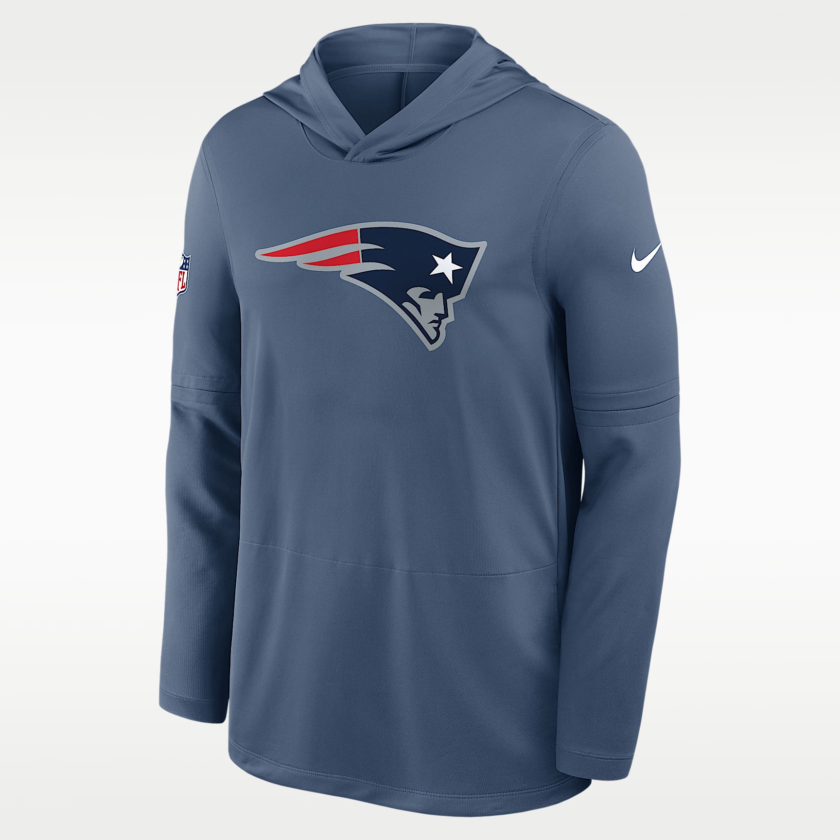 New England Patriots Rivalries Collection Sideline Men's Nike Dri-FIT NFL Long-Sleeve Hooded Top