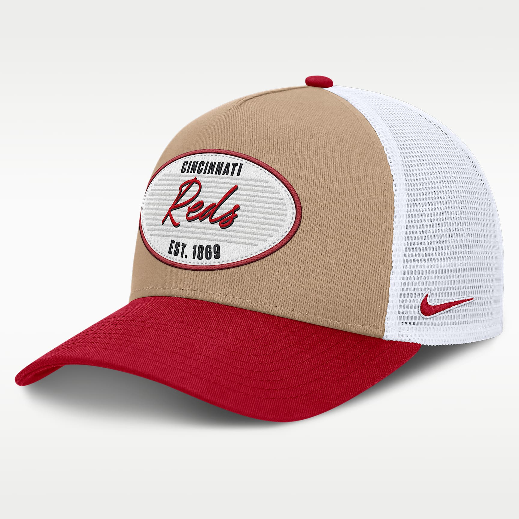 Cincinnati Reds Rise Men's Nike MLB A-Frame Trucker Adjustable Hat