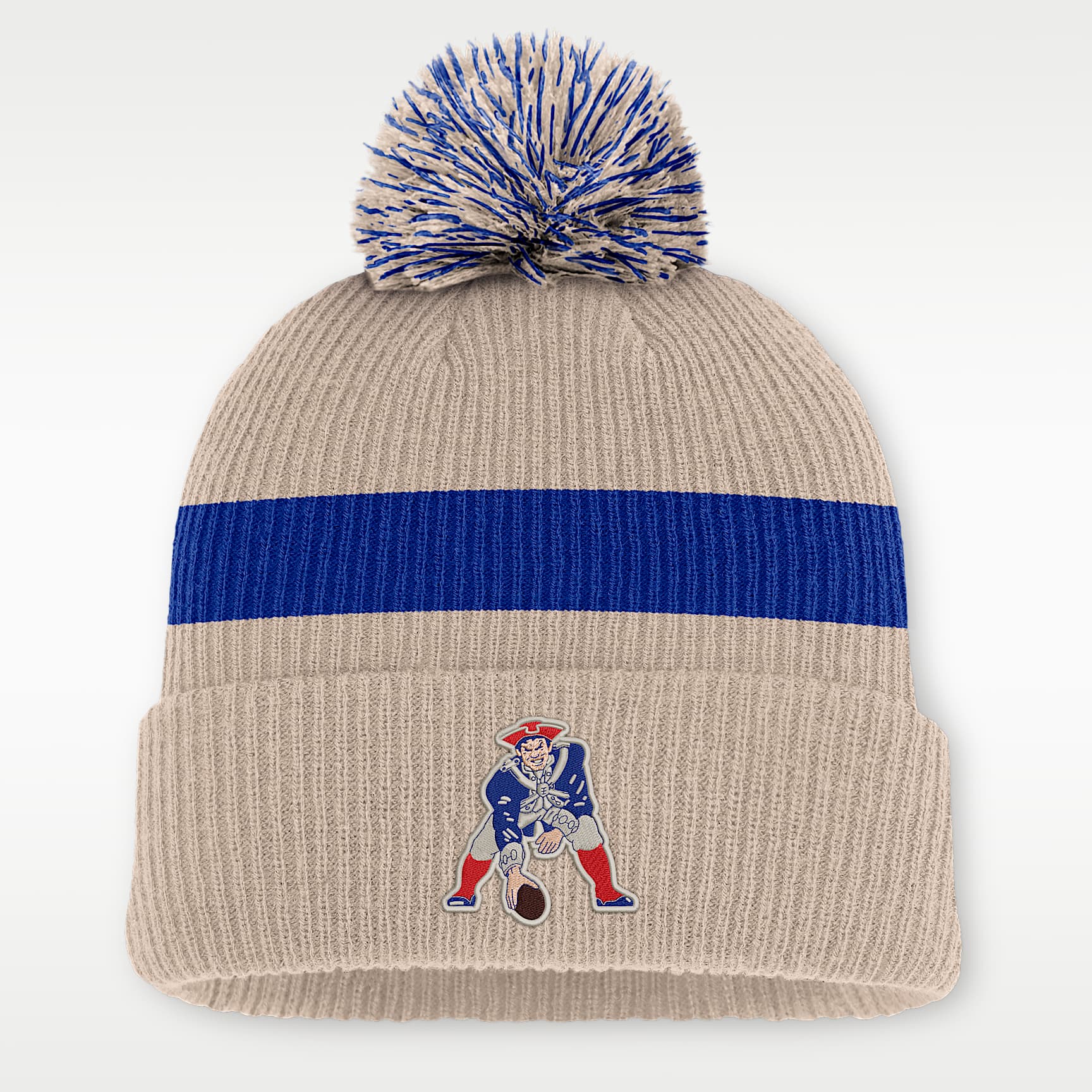 New England Patriots Rewind Peak Men's Nike NFL Cuffed Pom Beanie
