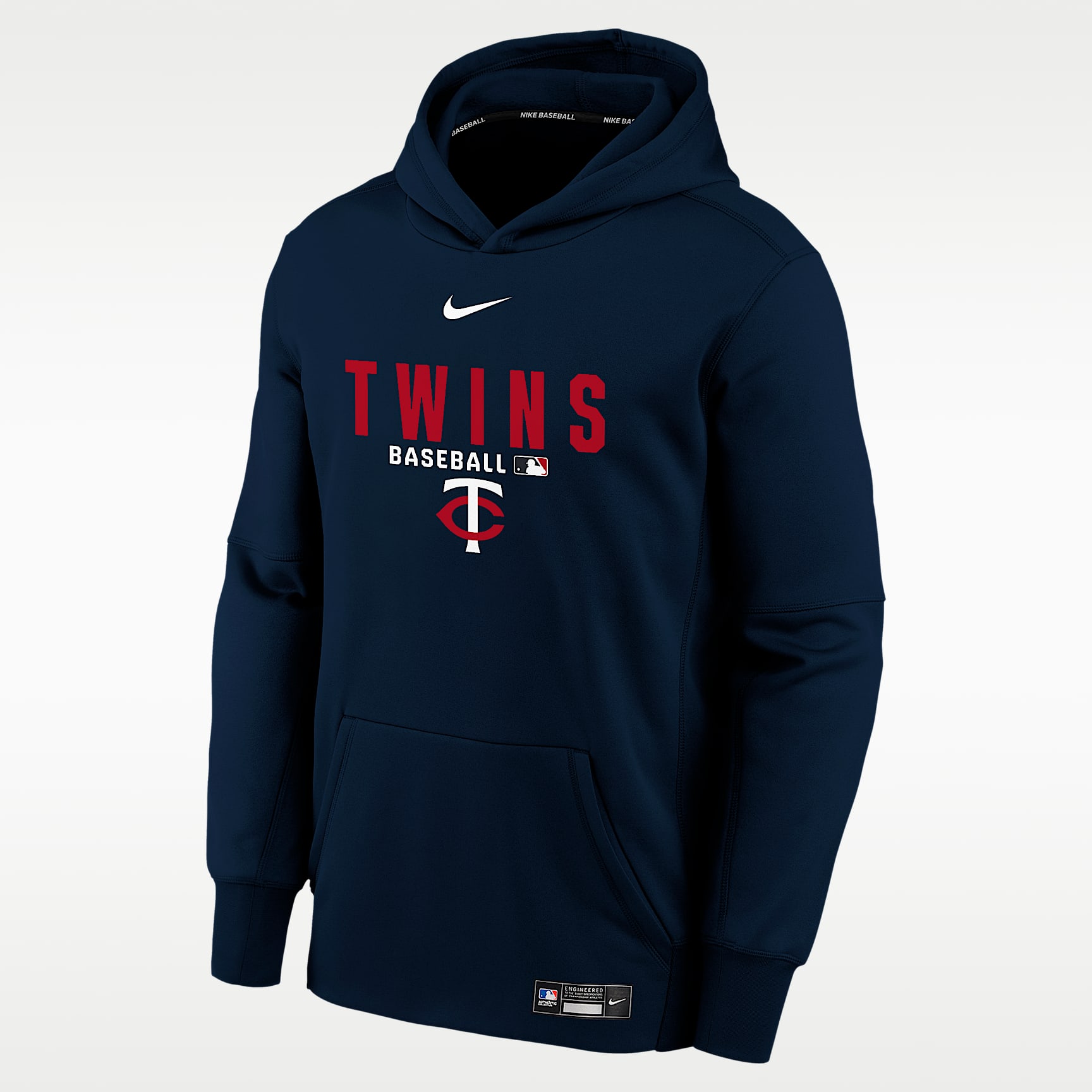 Sudadera con gorro Therma-FIT de la MLB para niños talla grande Minnesota Twins Authentic Collection