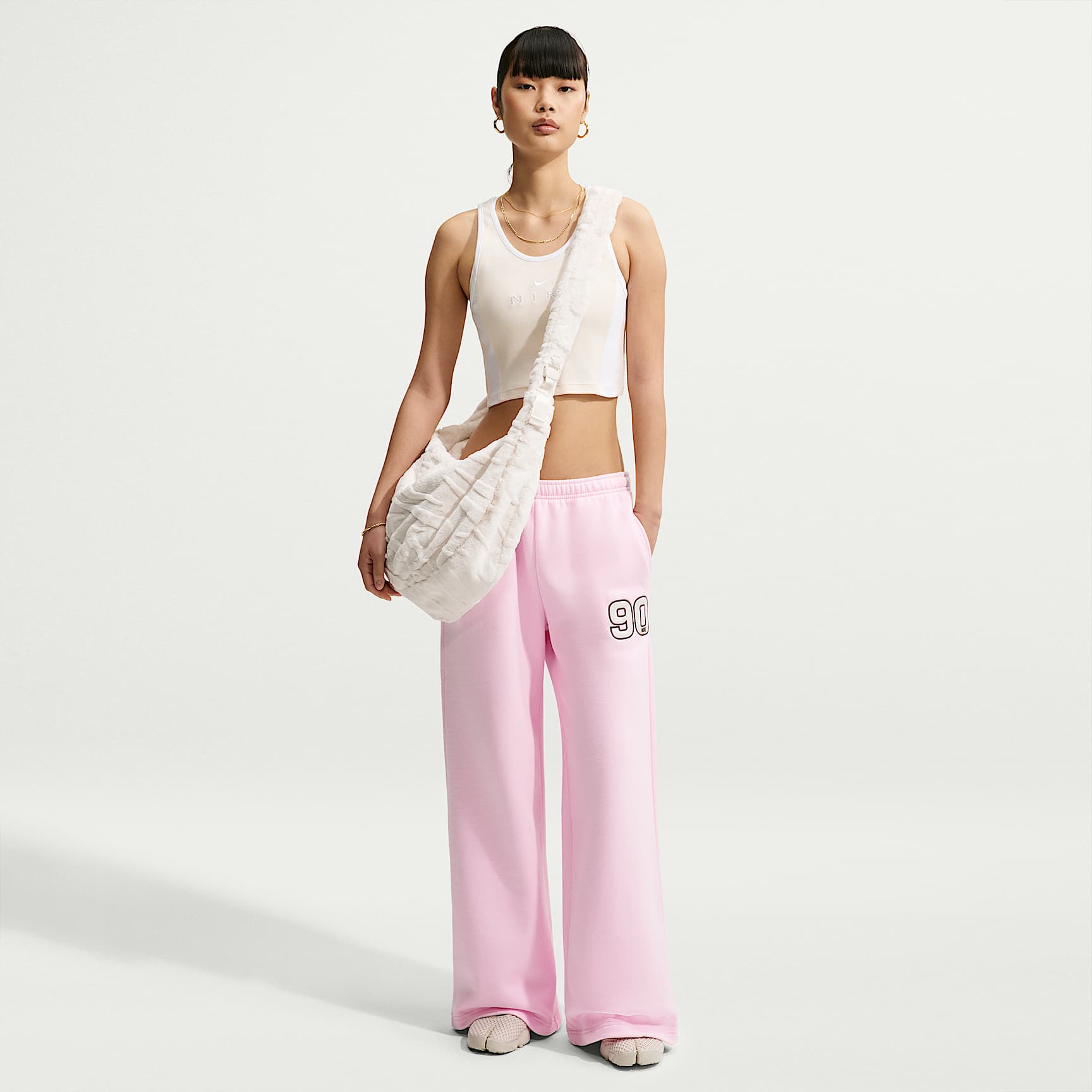 Nike Studio Fleece Medium Weight  Women's Mid-Rise Wide-Leg Pants