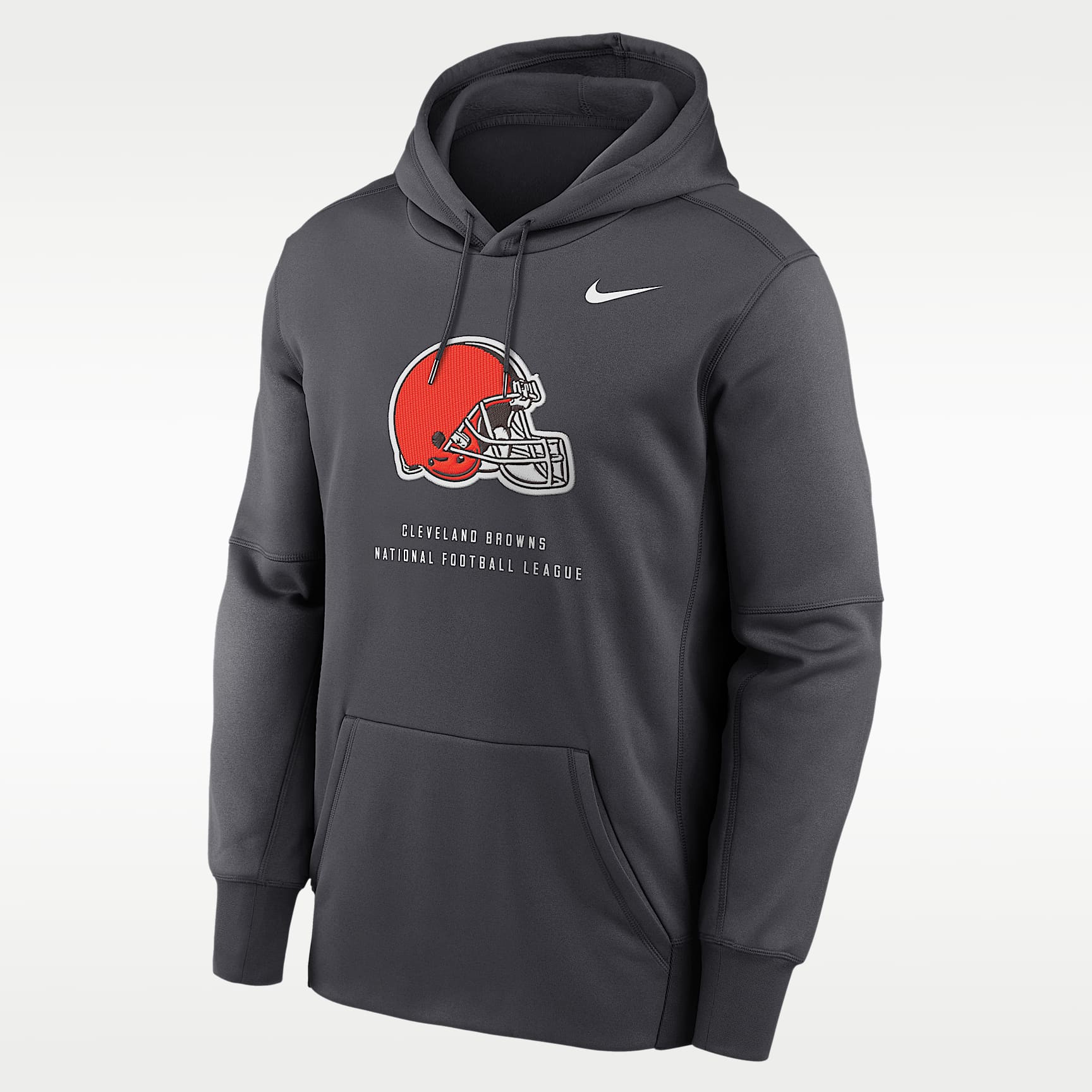 Sudadera con gorro sin cierre Nike Therma de la NFL de los Cleveland Browns para hombre