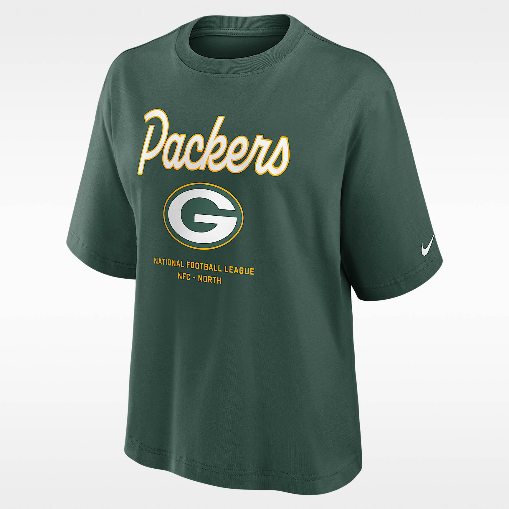 Green Bay Packers Essential Script Boxy Women's Nike NFL T-Shirt