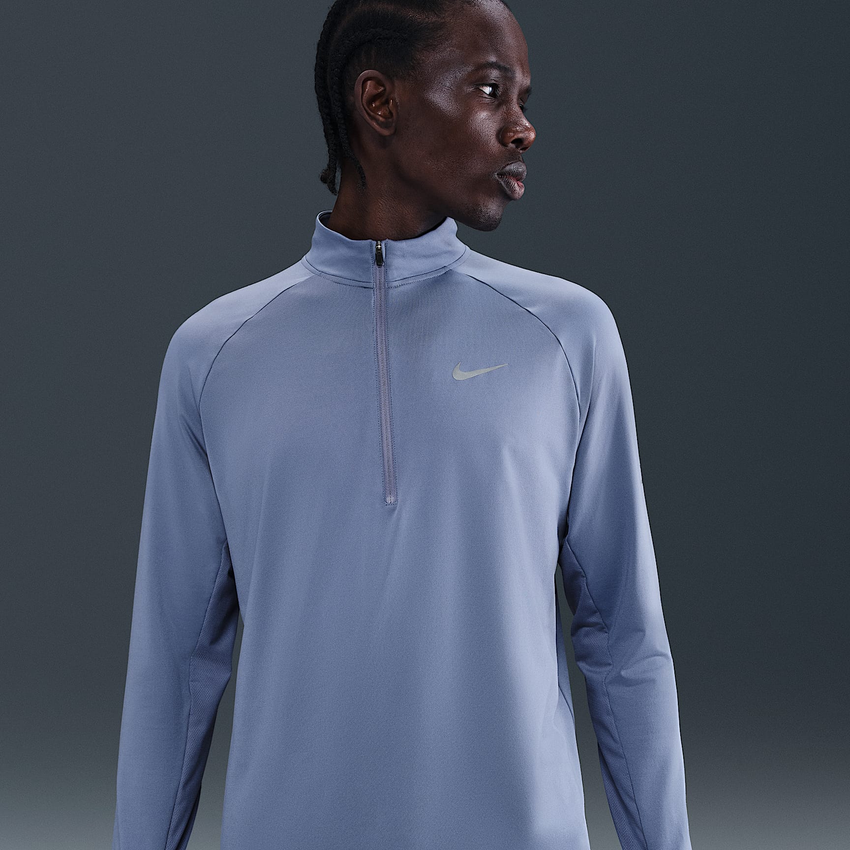 Playera de correr Nike Stride Dri-FIT de medio cierre para hombre