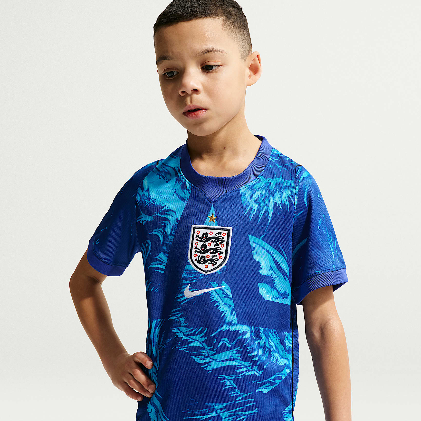 England 2026 Stadion Goalkeeper Nike Dri-FIT Replika kurzärmliges Fußballtrikot (ältere Kinder)
