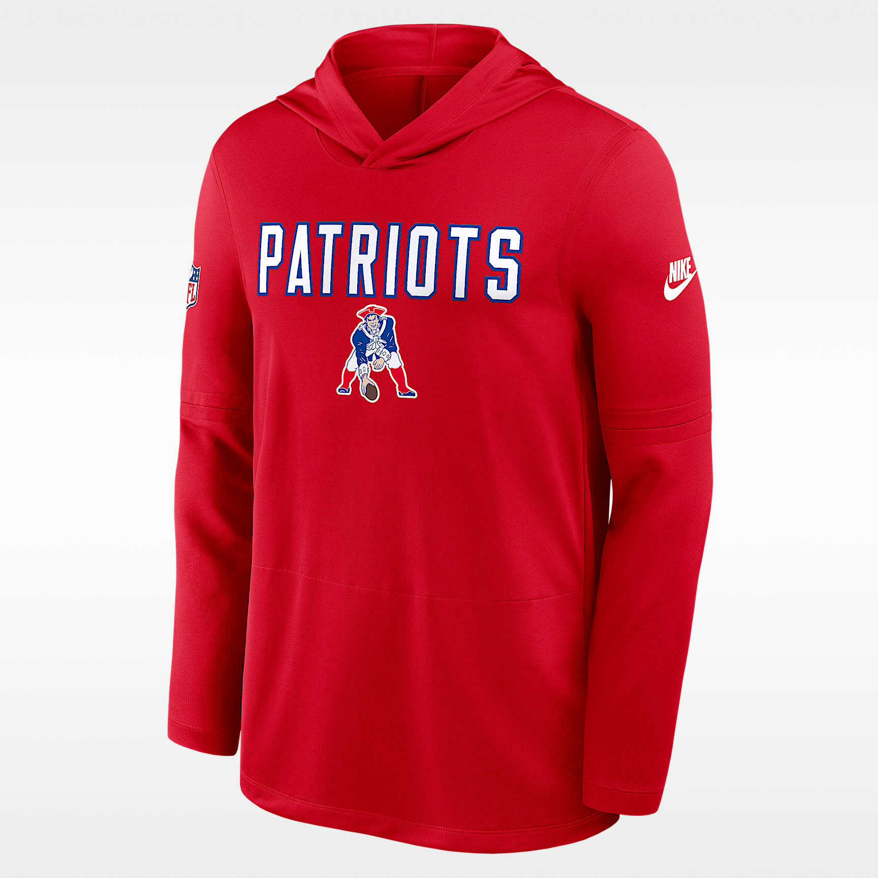New England Patriots Pass Accuracy Men's Nike Dri-FIT NFL Long-Sleeve Hooded Top
