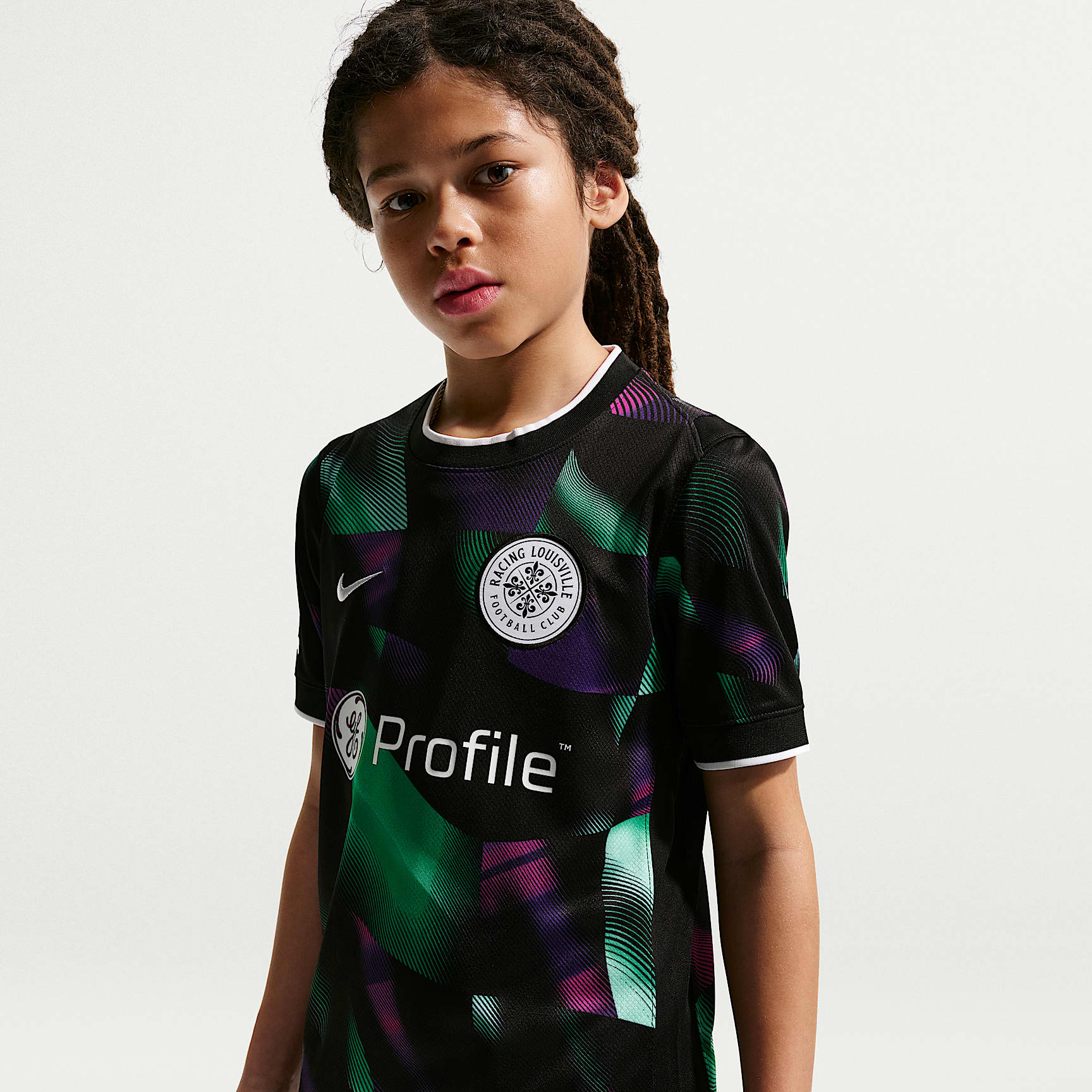 Racing Louisville FC Stadium Away Big Kids' Nike Dri-FIT NWSL Replica Jersey